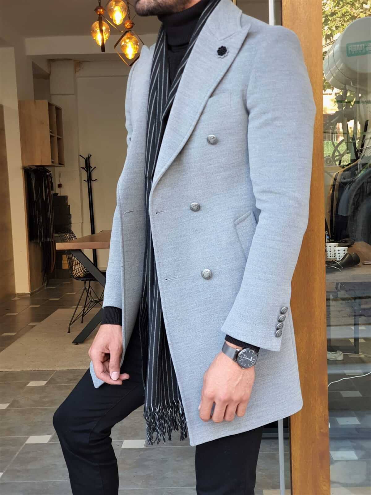 HolloMen Gray WinterFell Coat - Image 3