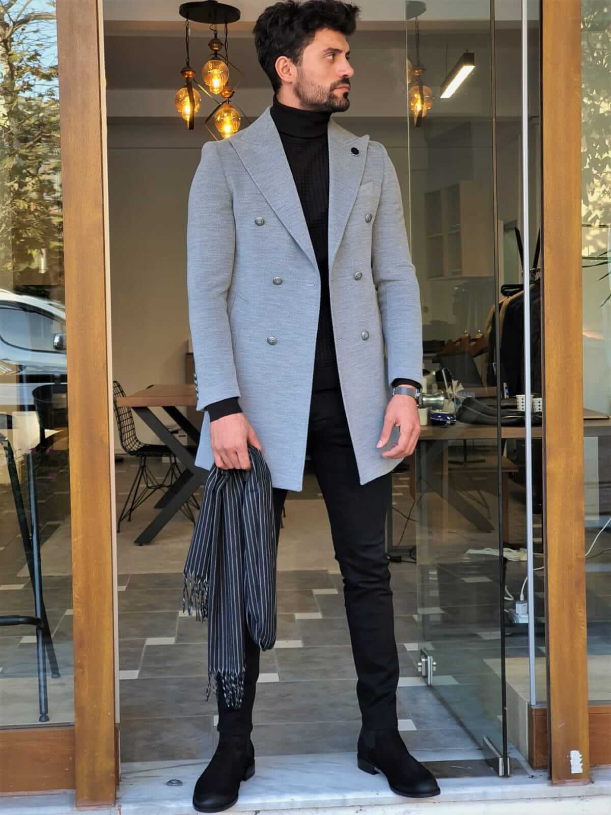 HolloMen Gray WinterFell Coat - Image 5