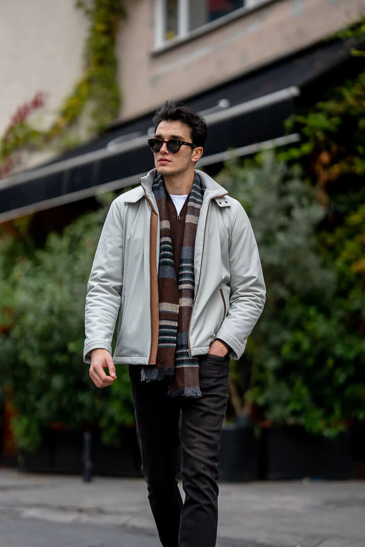 HolloMen's Gray Waterproof Coat. - Image 5