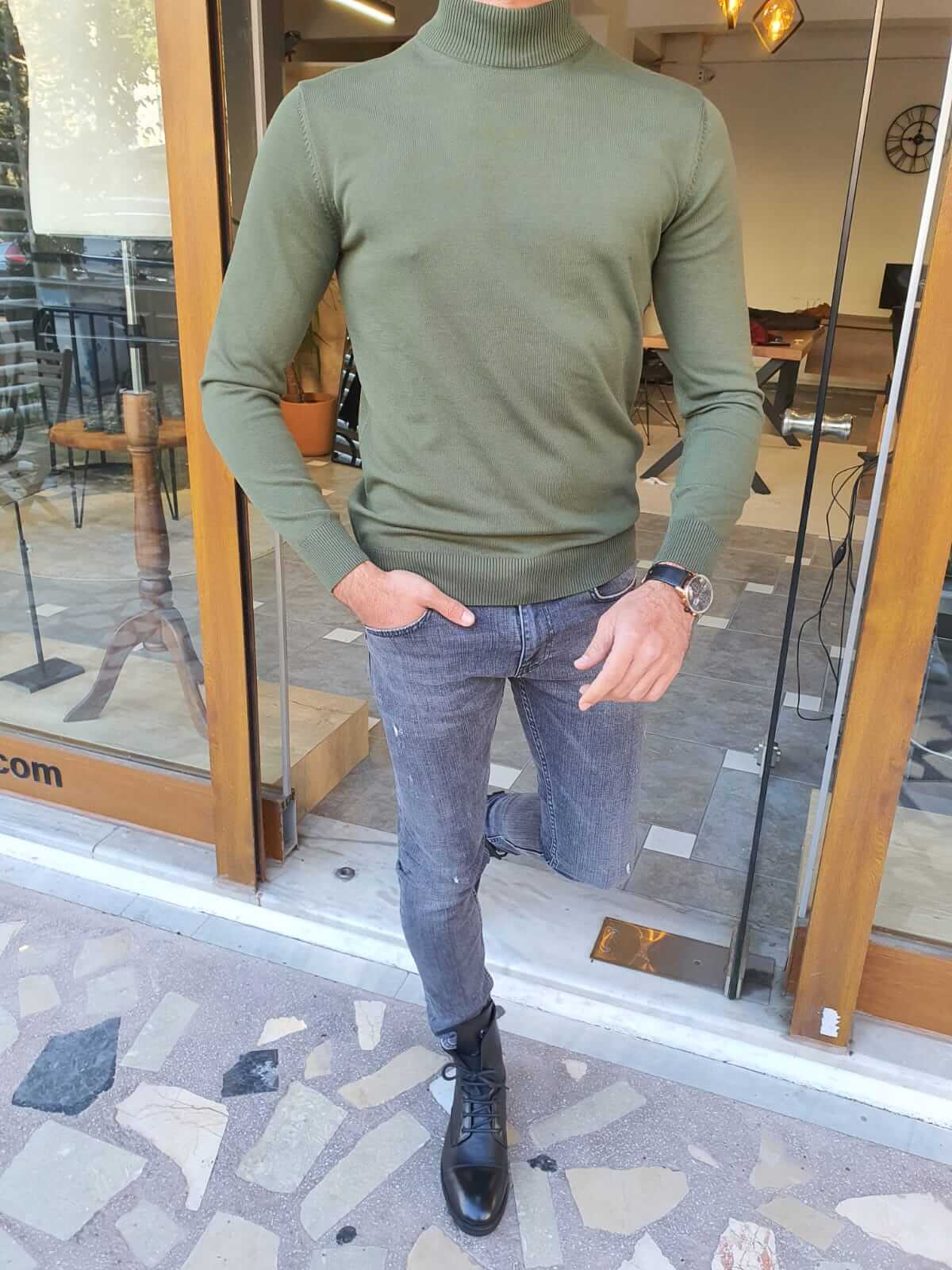 Hunza Green Turtleneck - Image 3