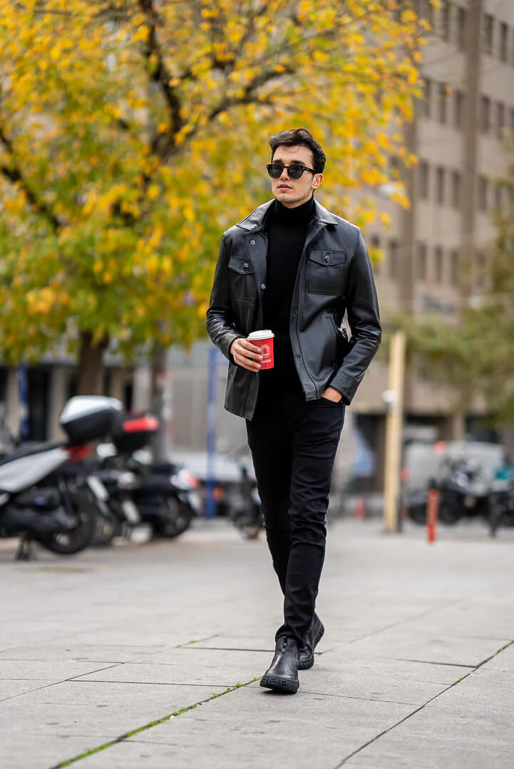 Iconic Men's Black Leather Coat - Image 5