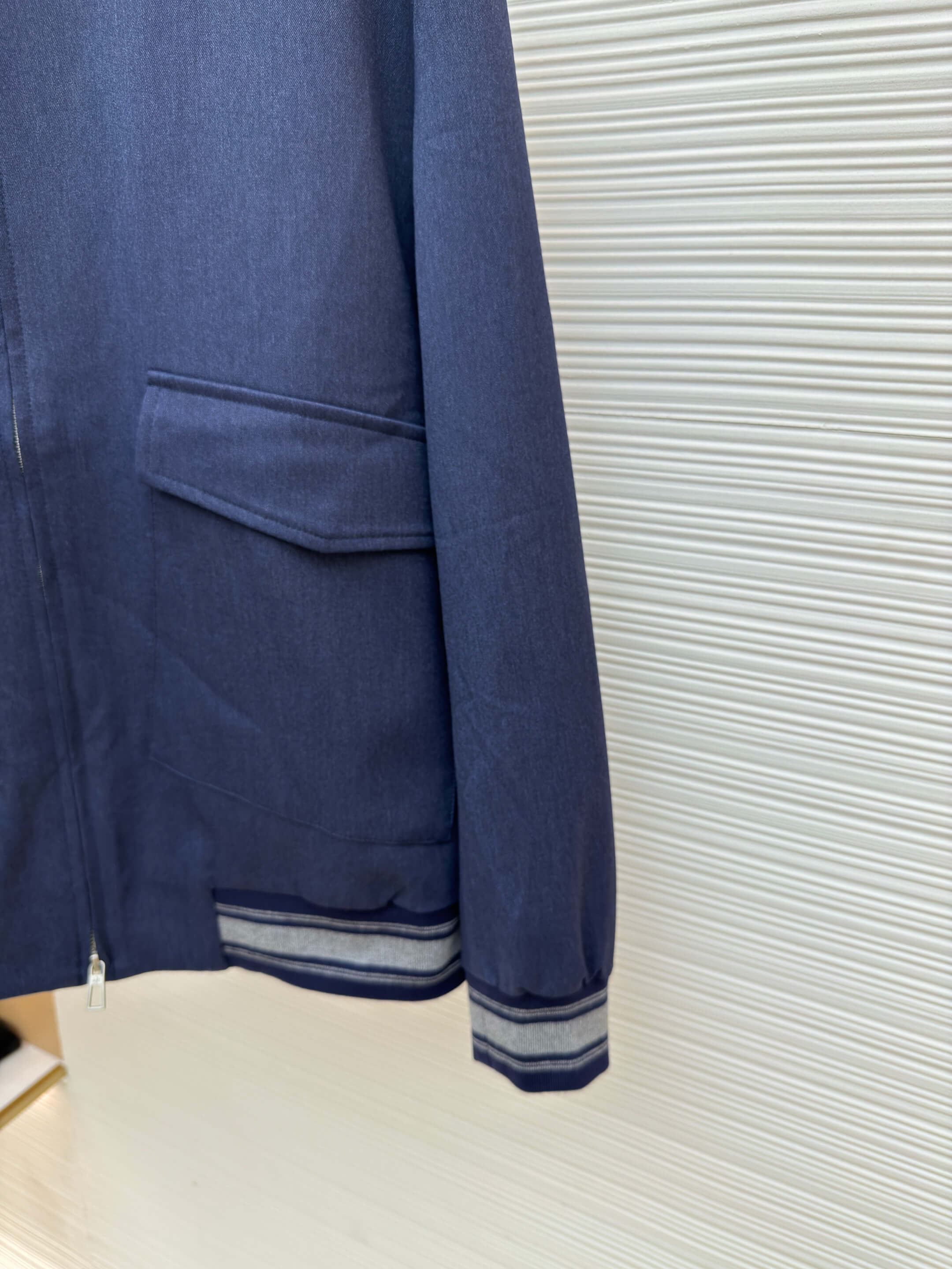 Loro Piana Pocket Cashmere Hoodie- Navy Blue - Image 6