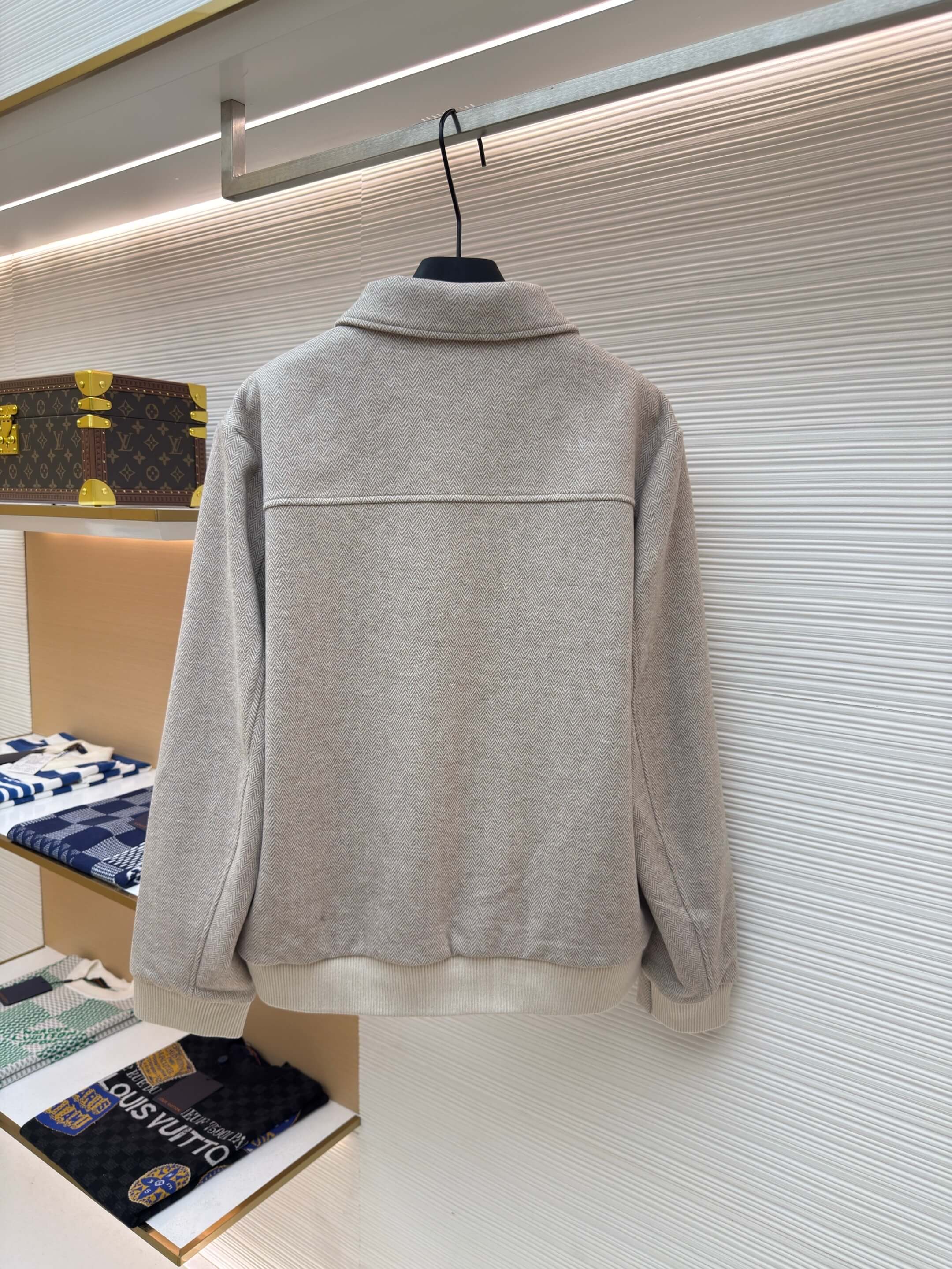 Loro Piana Stand-collar Cashmere Jacket- Light Gray - Image 10