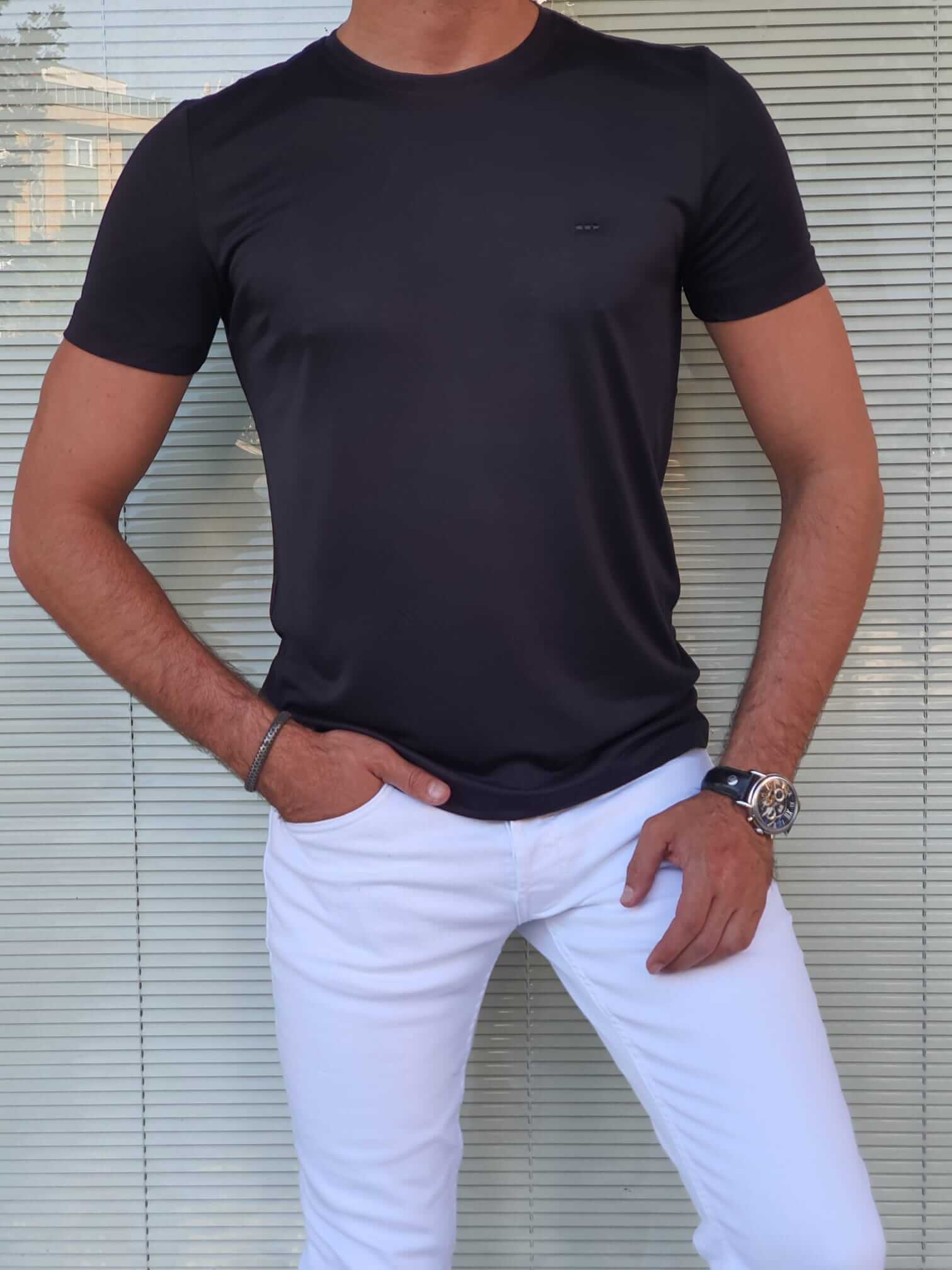 Lycra Black T-Shirt - Image 3