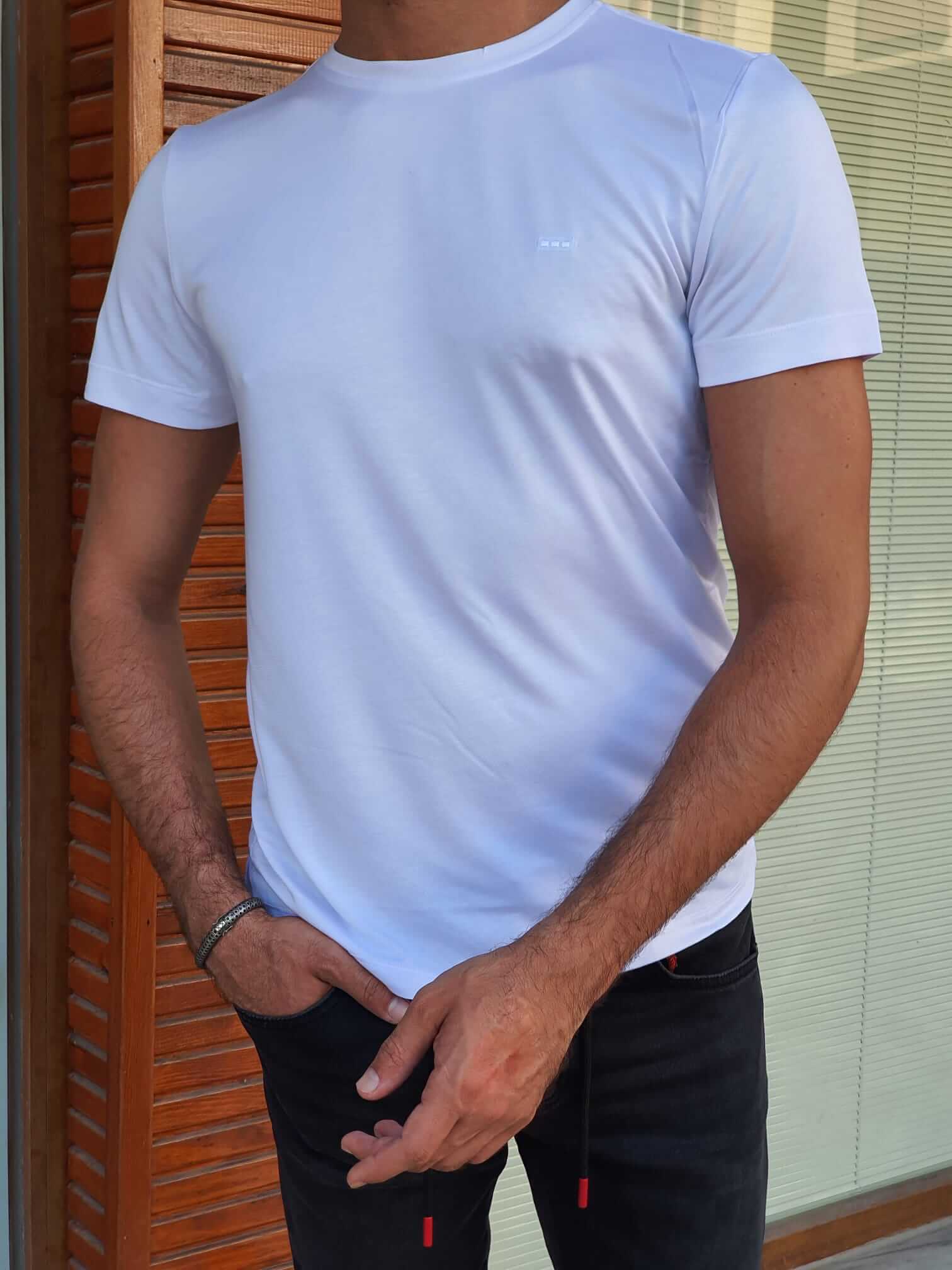 Lycra White T-Shirt - Image 3