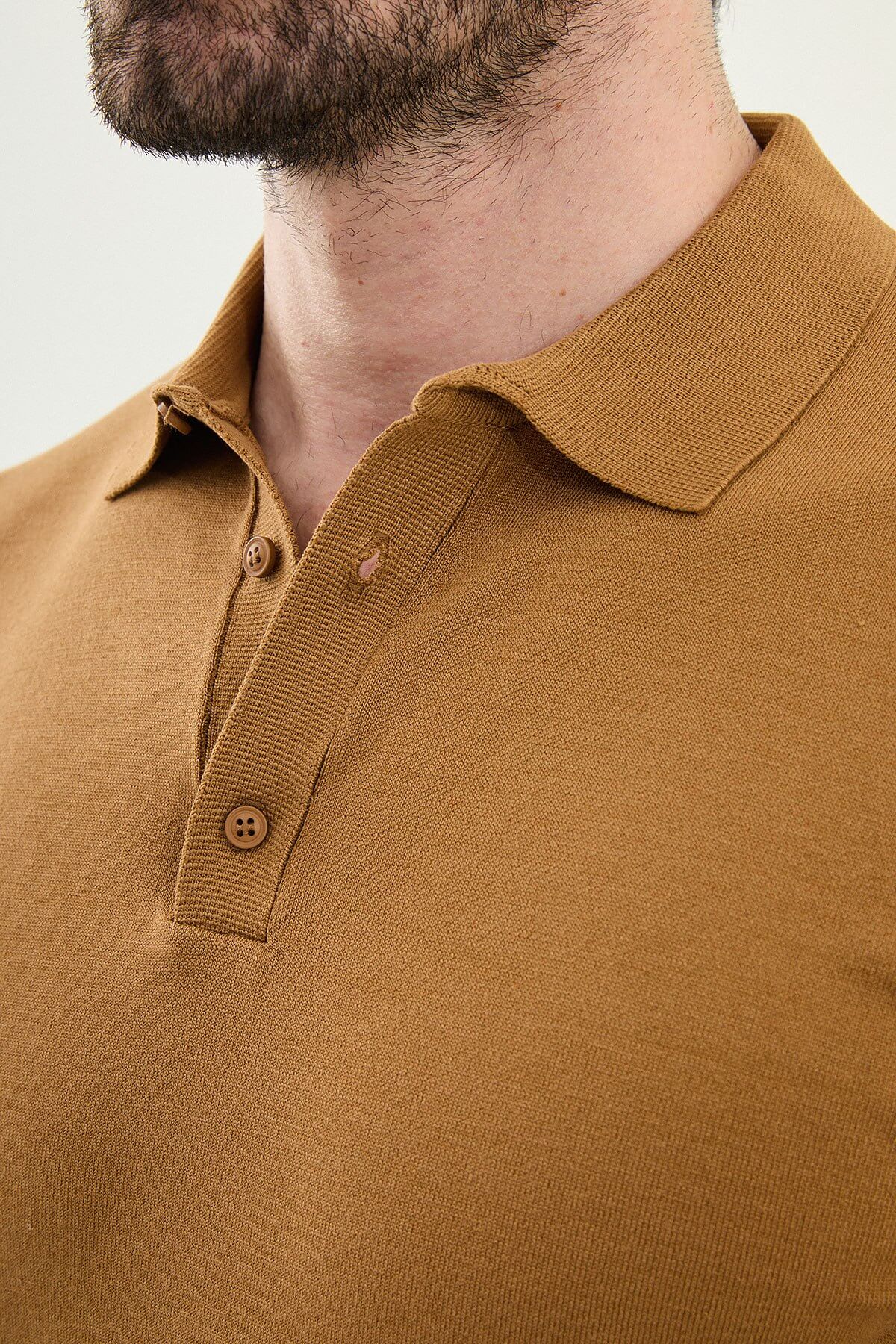 Men’s Camel Slim Fit Summer Polo Shirt. - Image 3