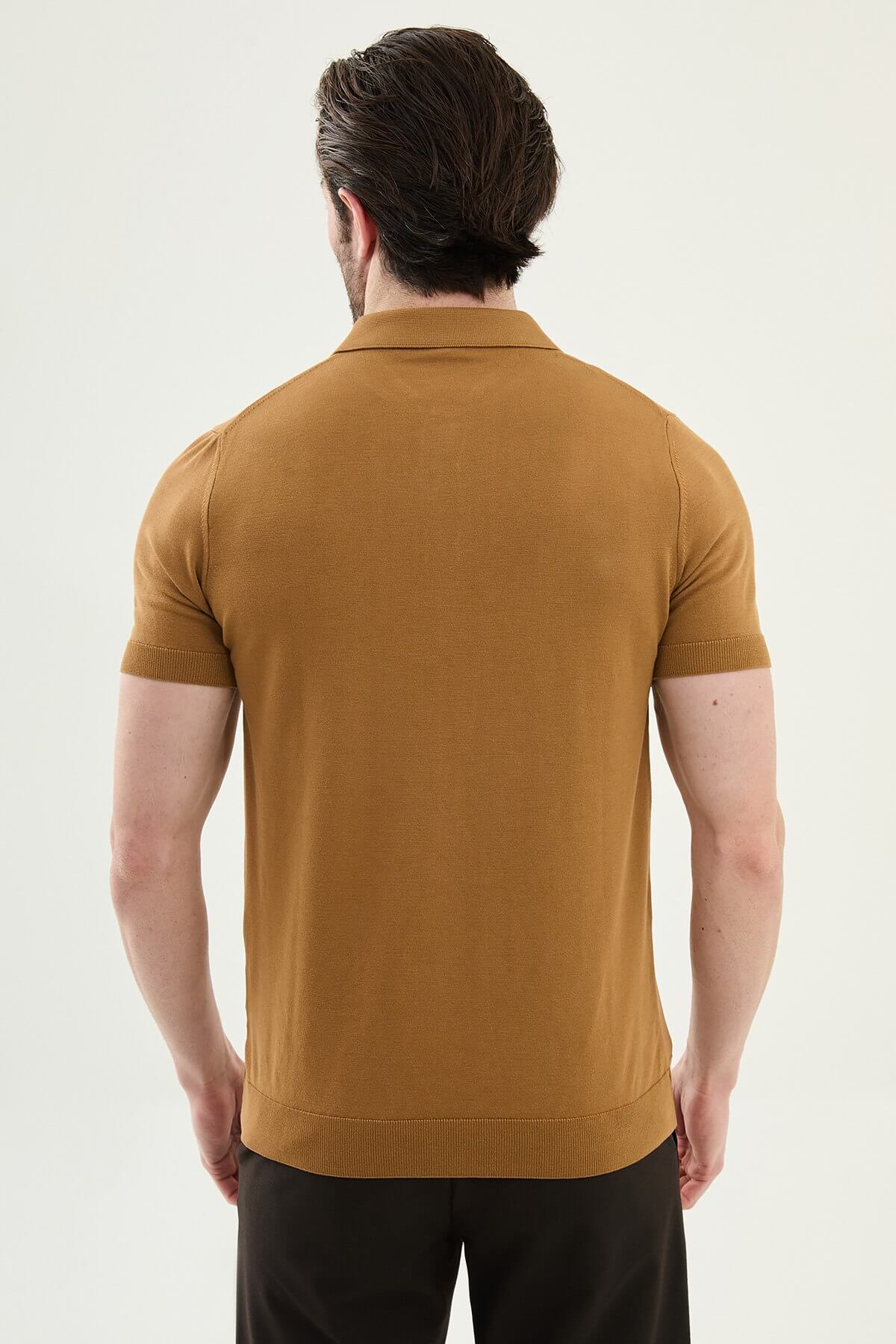 Men’s Camel Slim Fit Summer Polo Shirt. - Image 4