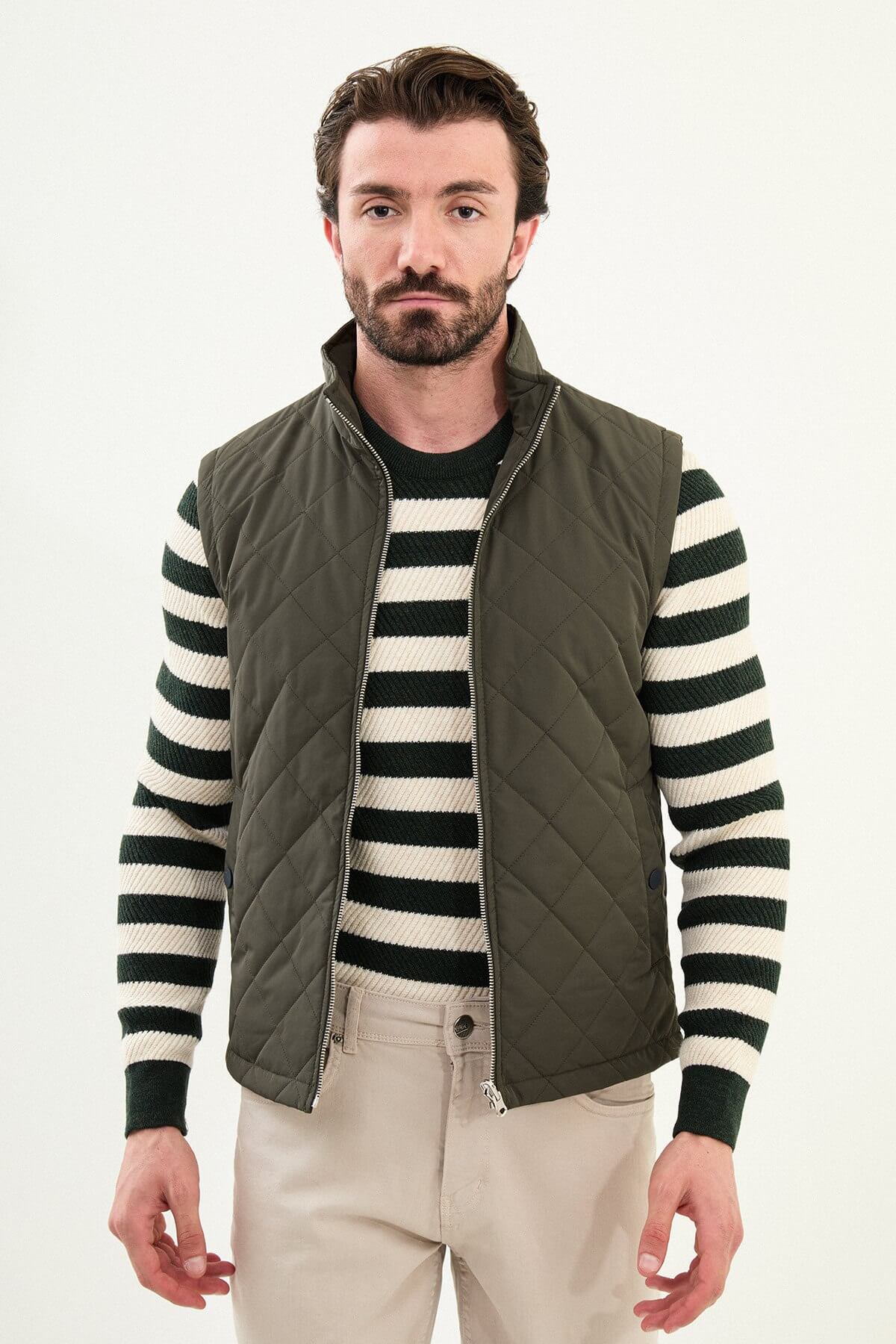 Men’s Green-Khaki Technical Vest - Image 2