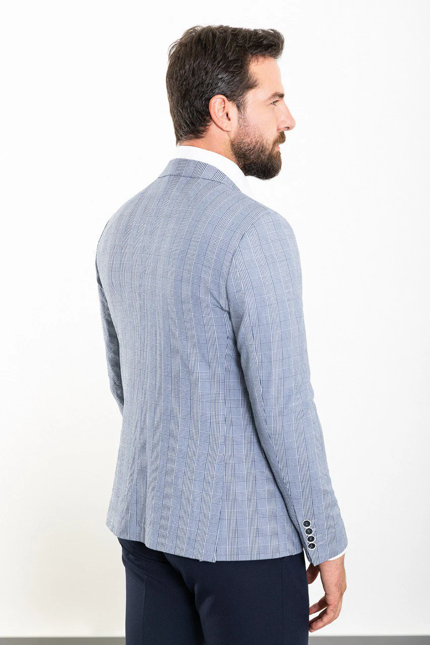 Blue Blazer Jacket - Image 3