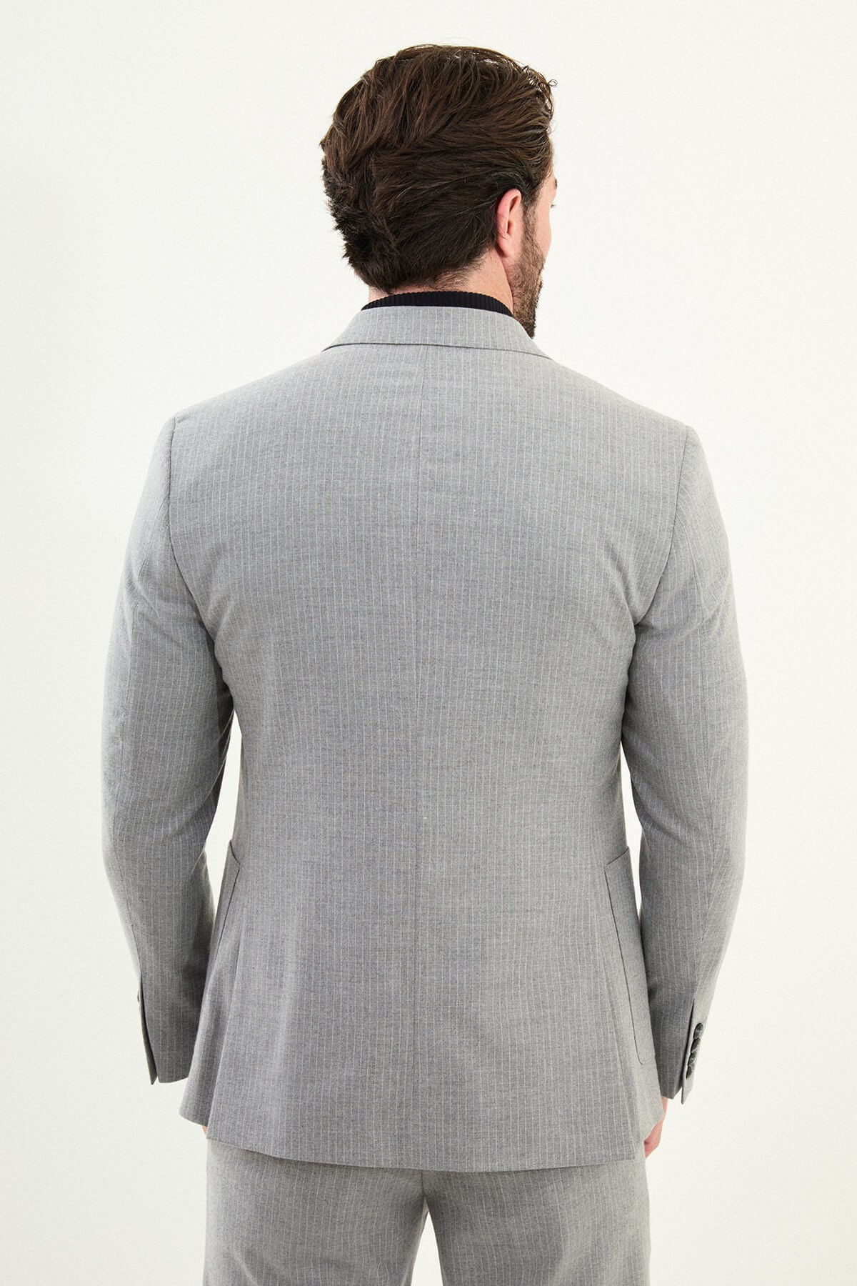 Men’s Gray Mono-Collar Performance Suit - Image 4