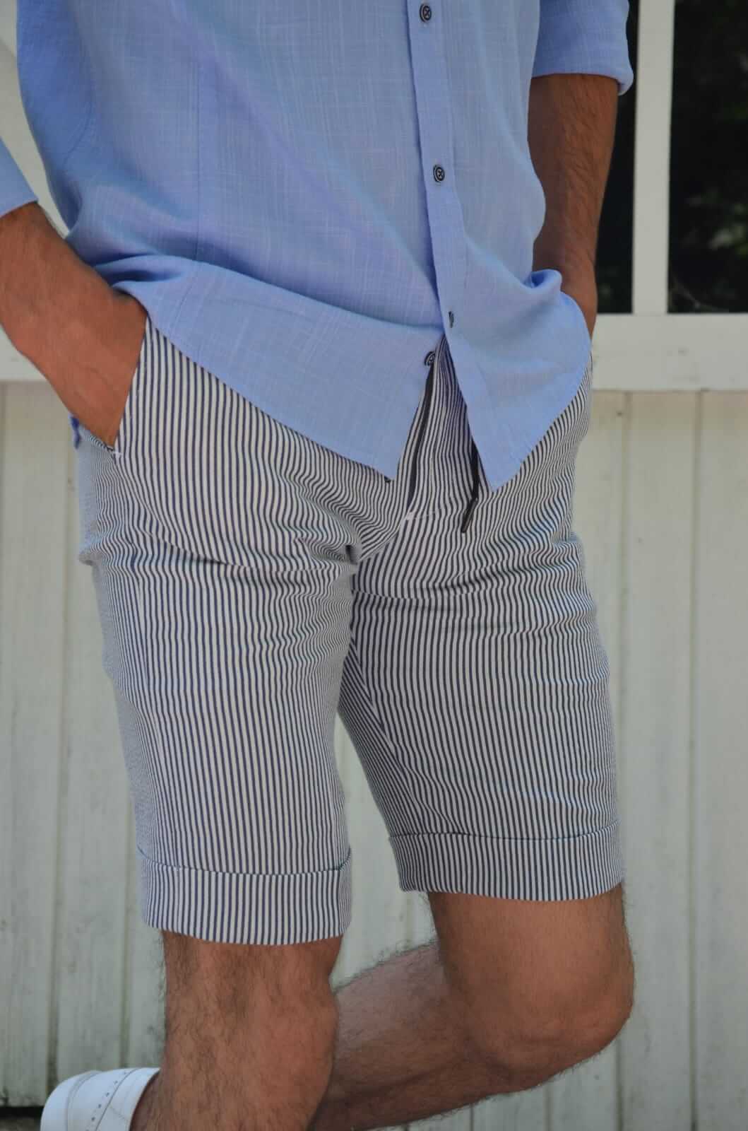 NAVY BLUE SHORTS - Image 3