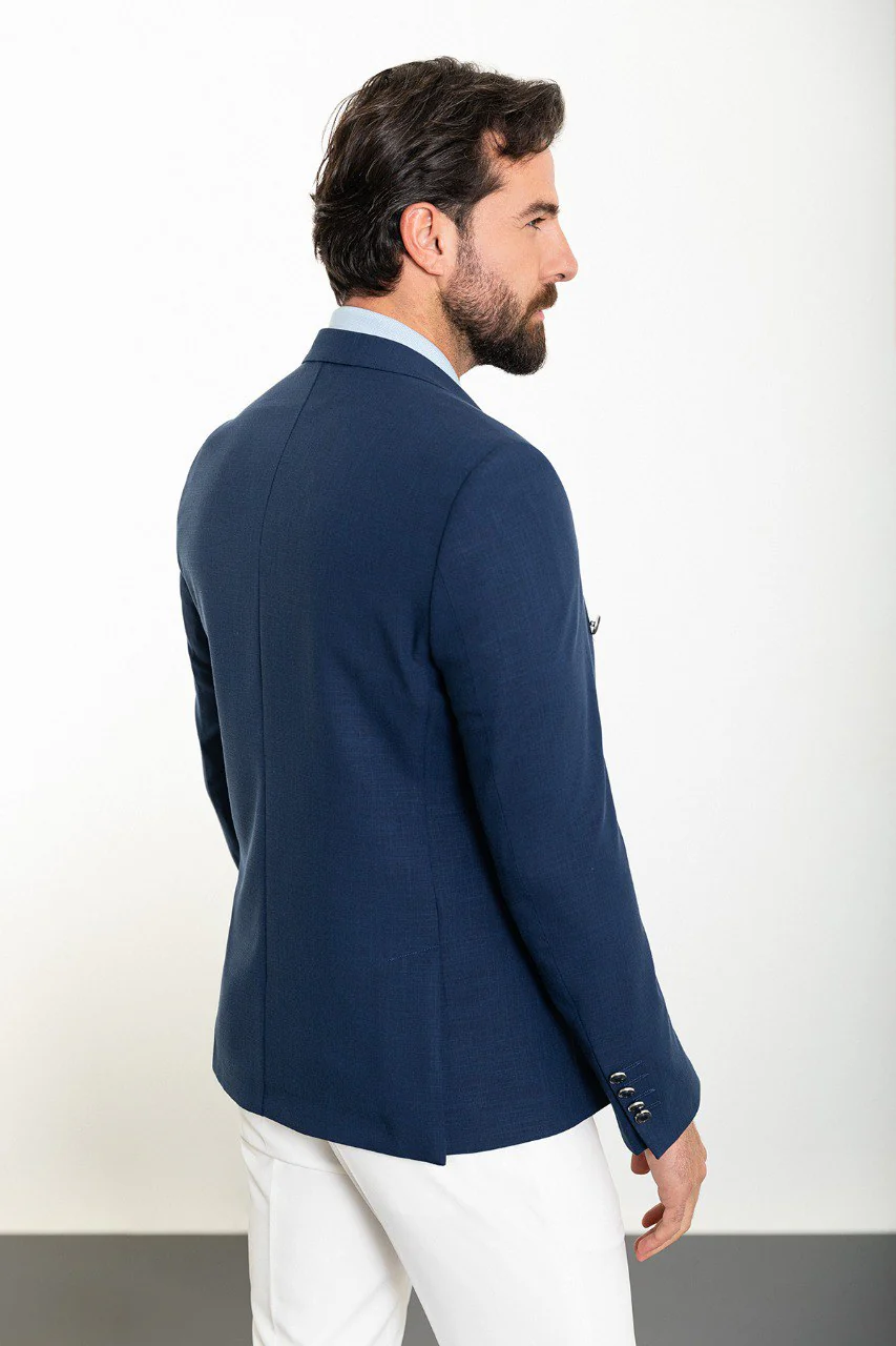 Navy Blue Double Breasted Blazer - Image 3