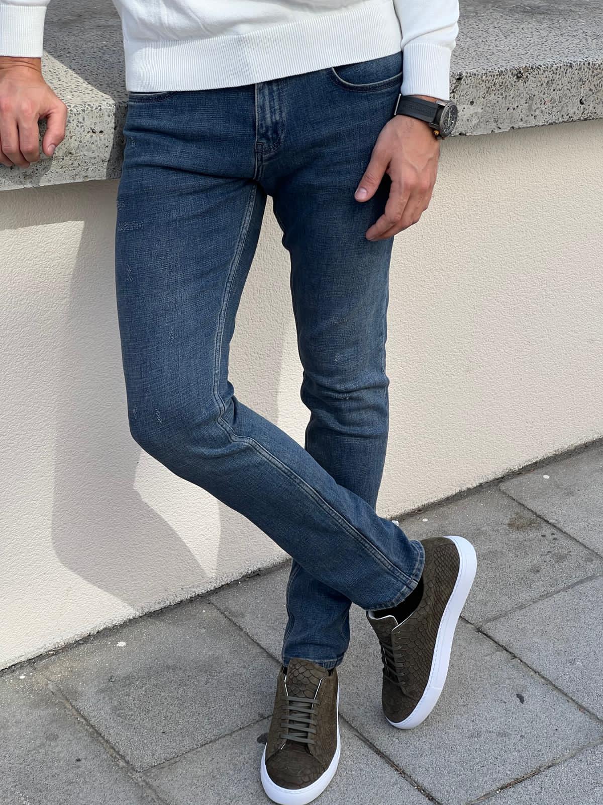 Noir Slim Fit Khaki Men's Jeans. - Image 4
