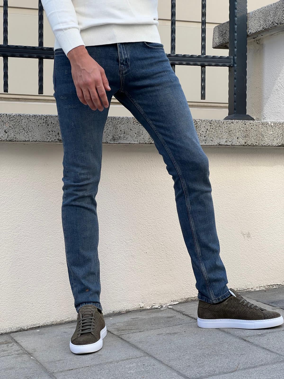 Noir Slim Fit Khaki Men's Jeans. - Image 8