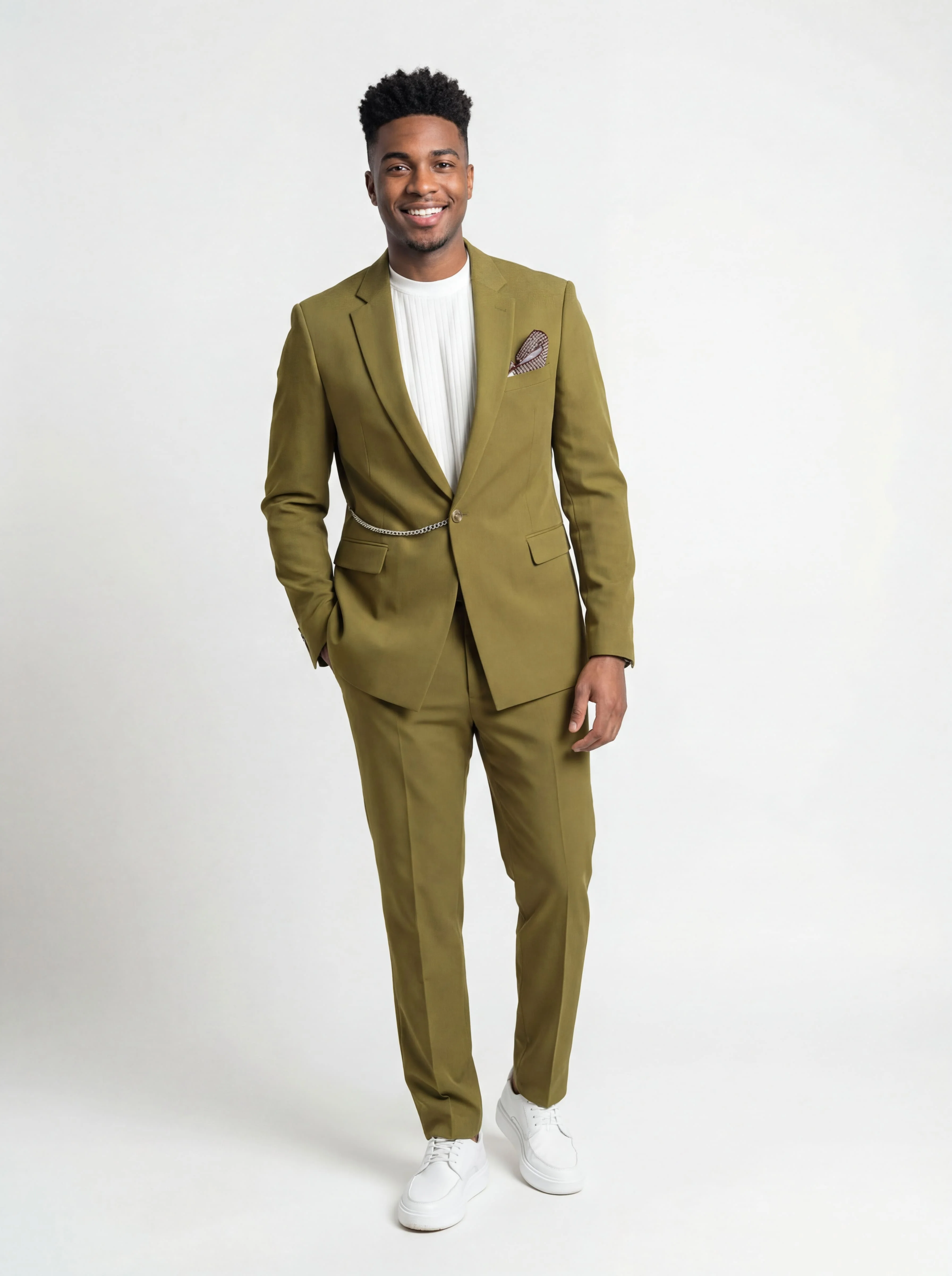 Olive Slim Fit (2-Piece) Prom Suit — Match the Dress Edition - Image 6
