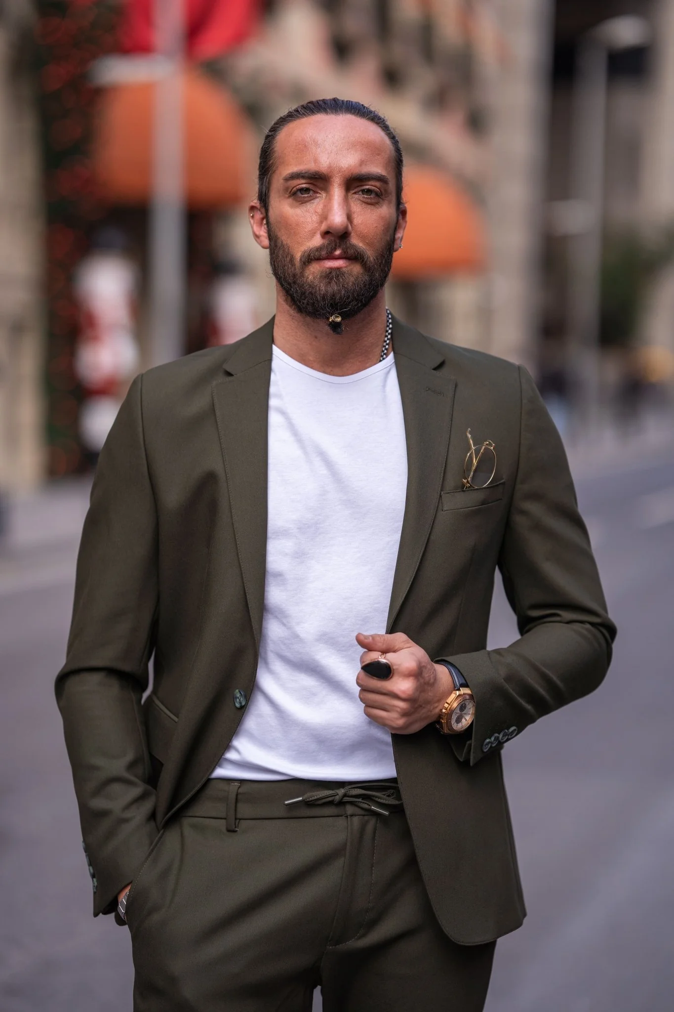Olympia Khaki Wedding Casual Suit - Image 5
