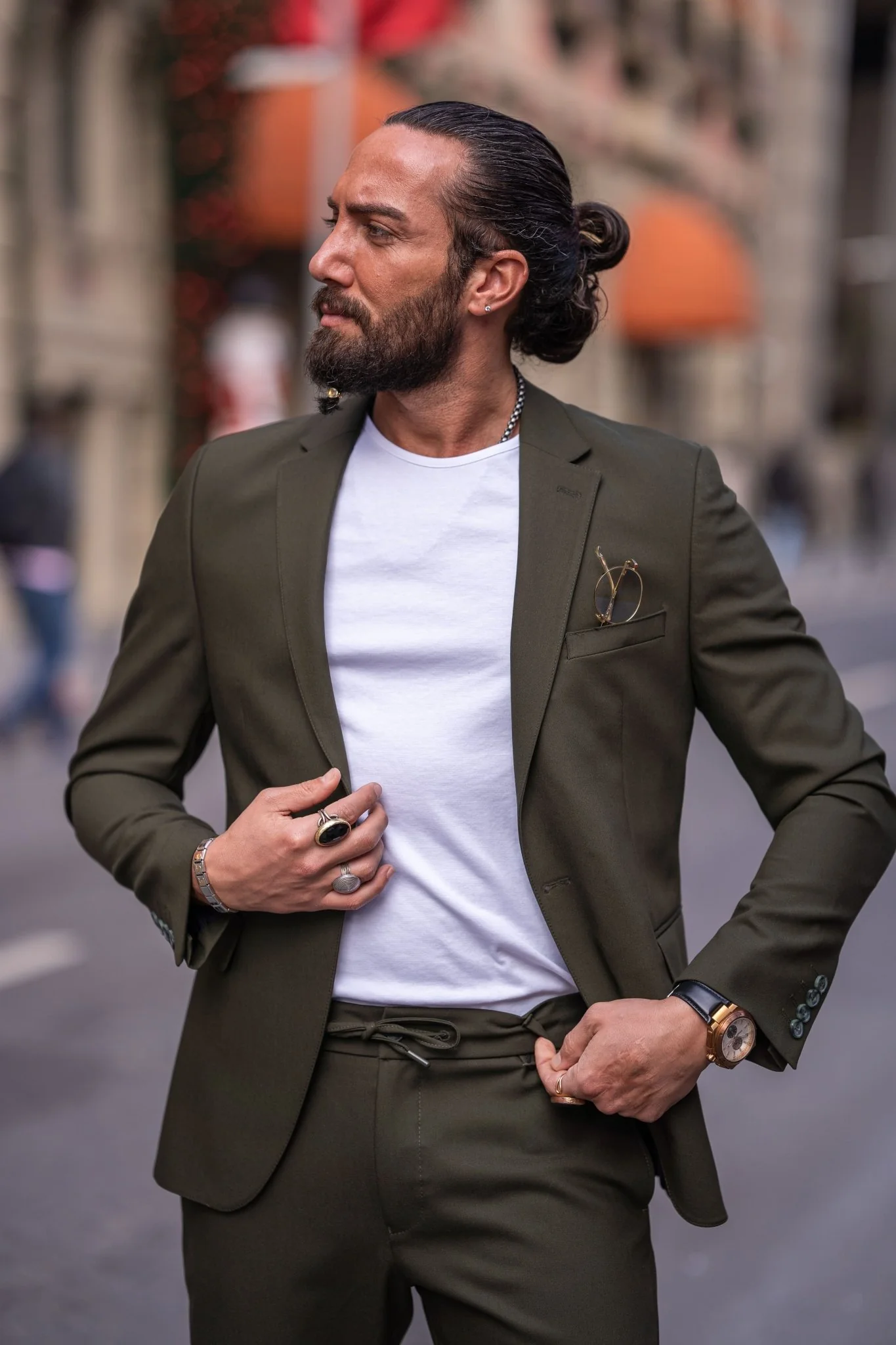 Olympia Khaki Wedding Casual Suit - Image 6