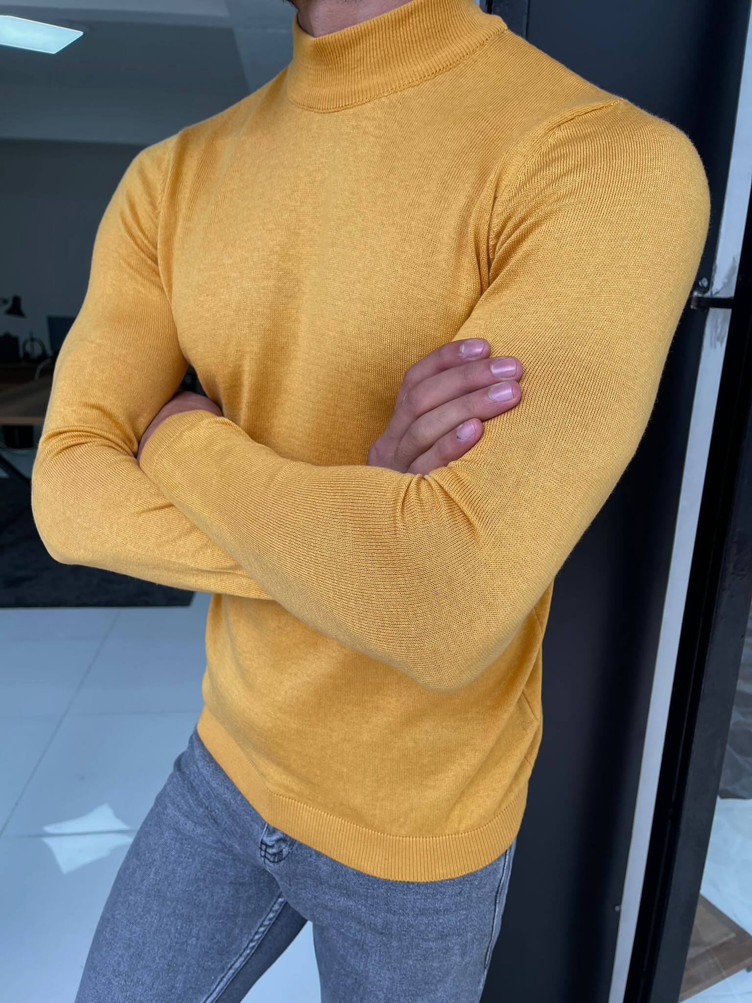 Osaka Mustard Half Turtleneck - Image 3