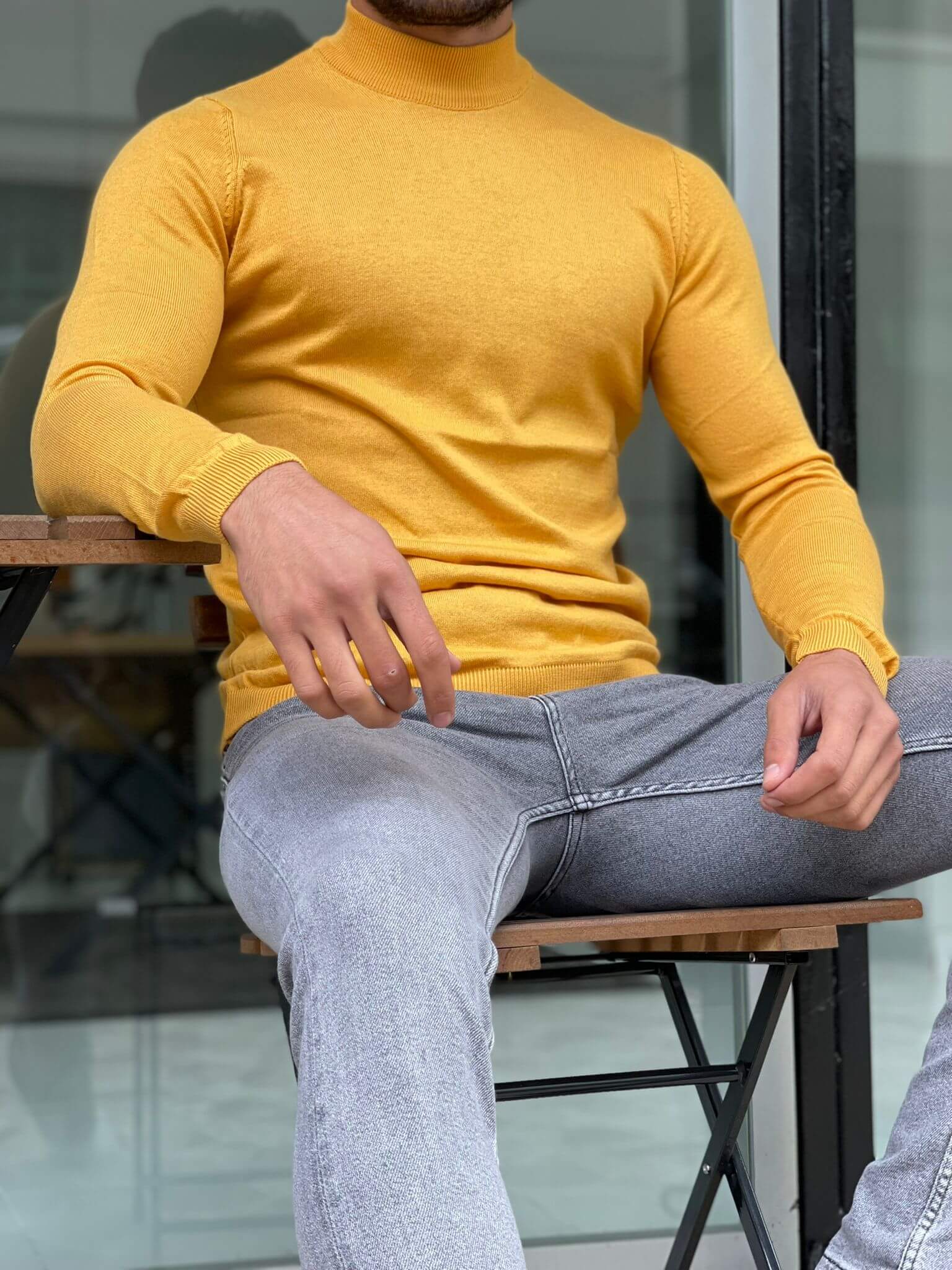 Osaka Mustard Half Turtleneck - Image 4