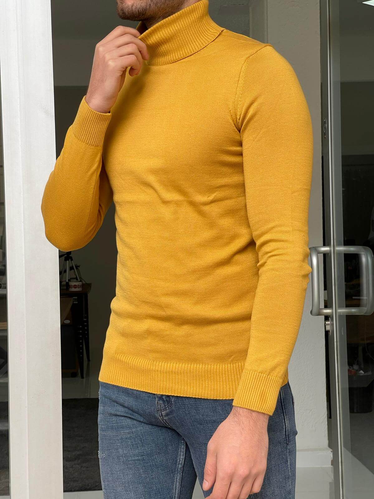 Osaka Yellow Half Turtleneck - Image 3