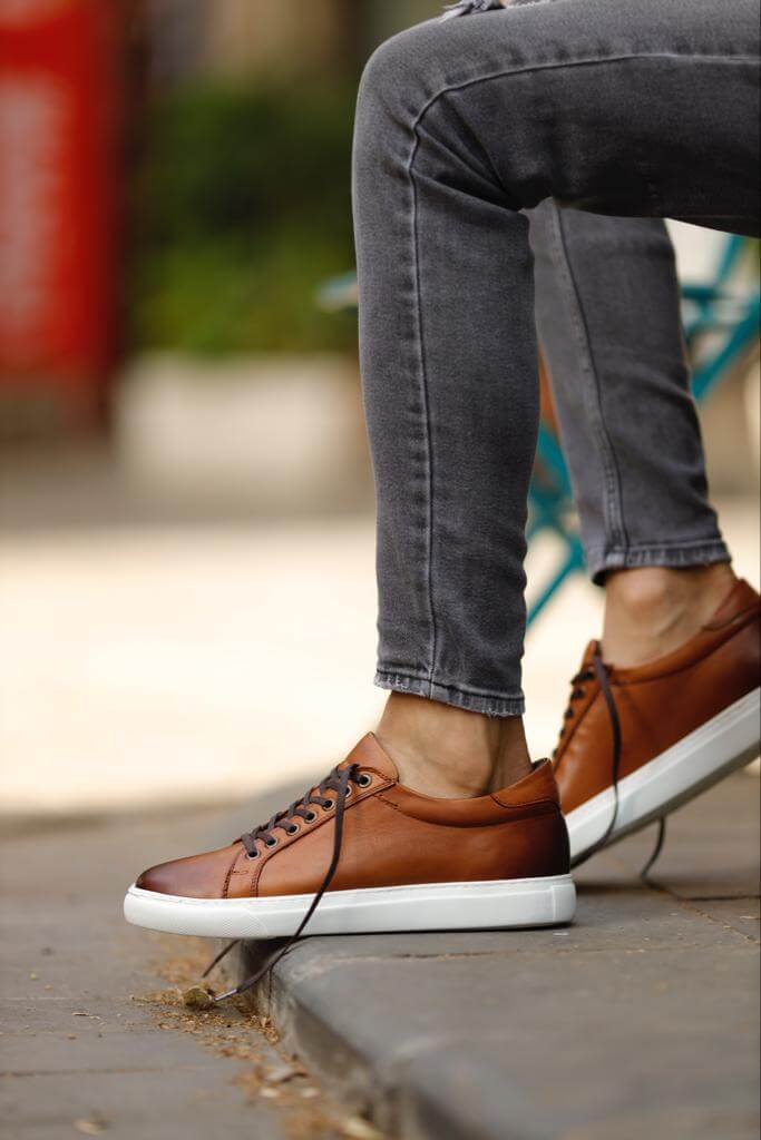 Paris Brown Patent Leather Sneakers - Image 5