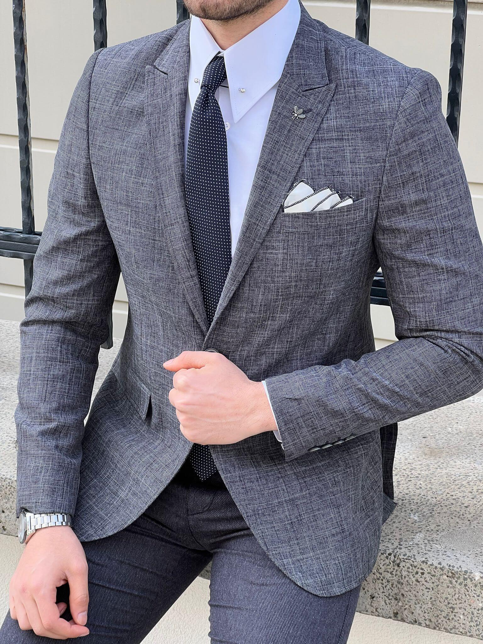 Patterned Smoked Jacket - Image 4