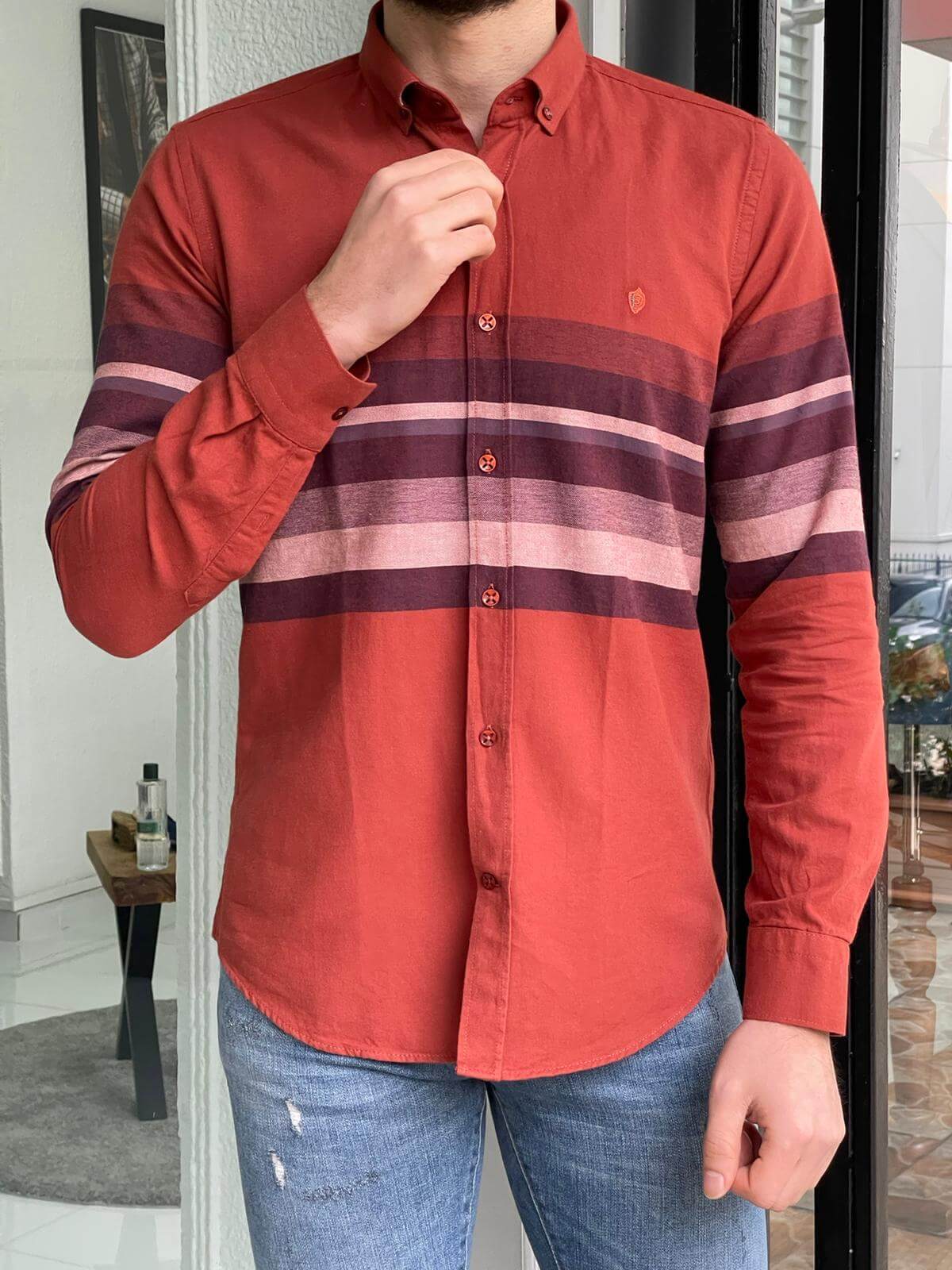 Patterned Tile Long Sleeve Shirt - Image 6