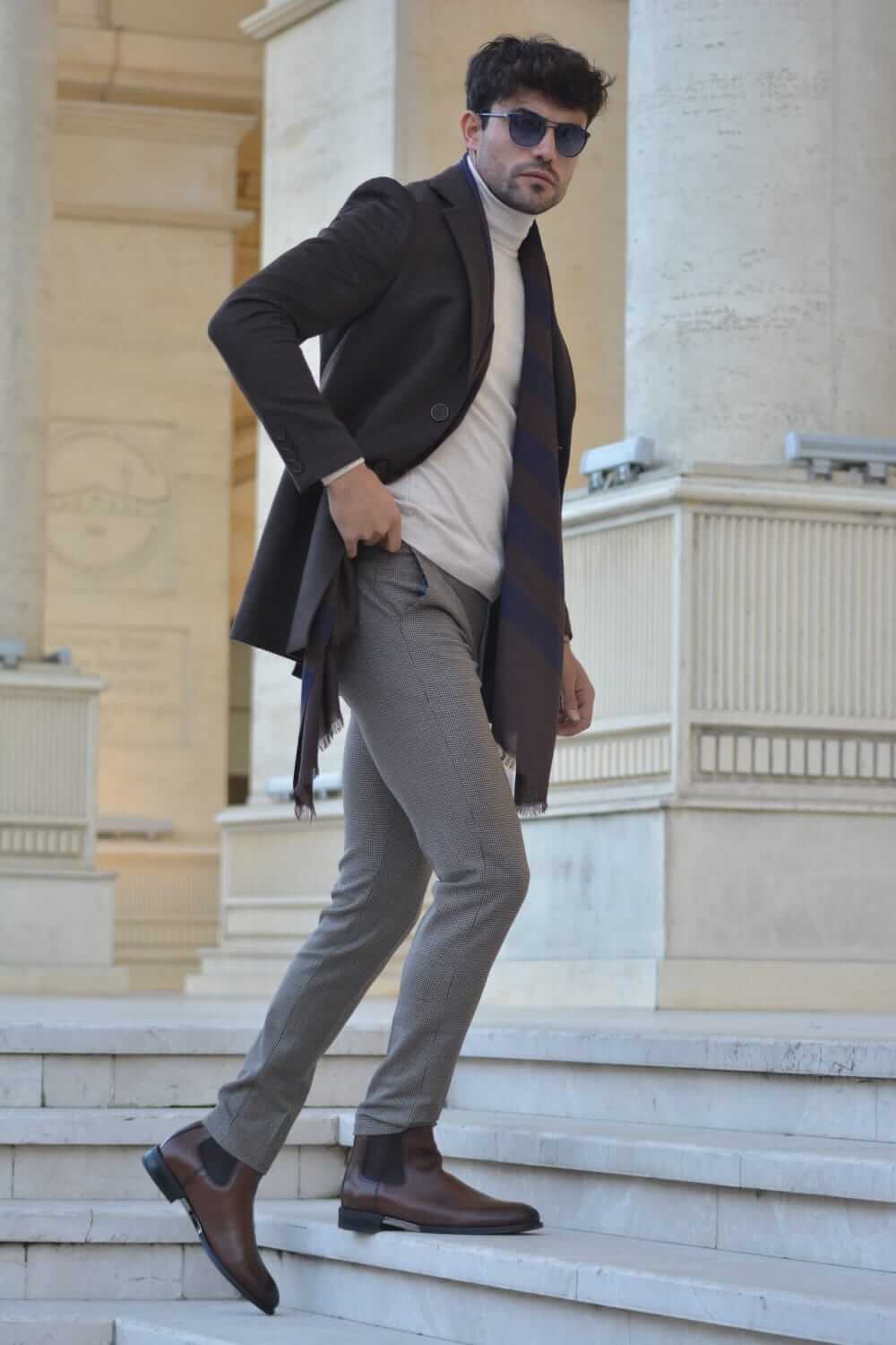 Pentos Brown Wool  Coat - Image 5