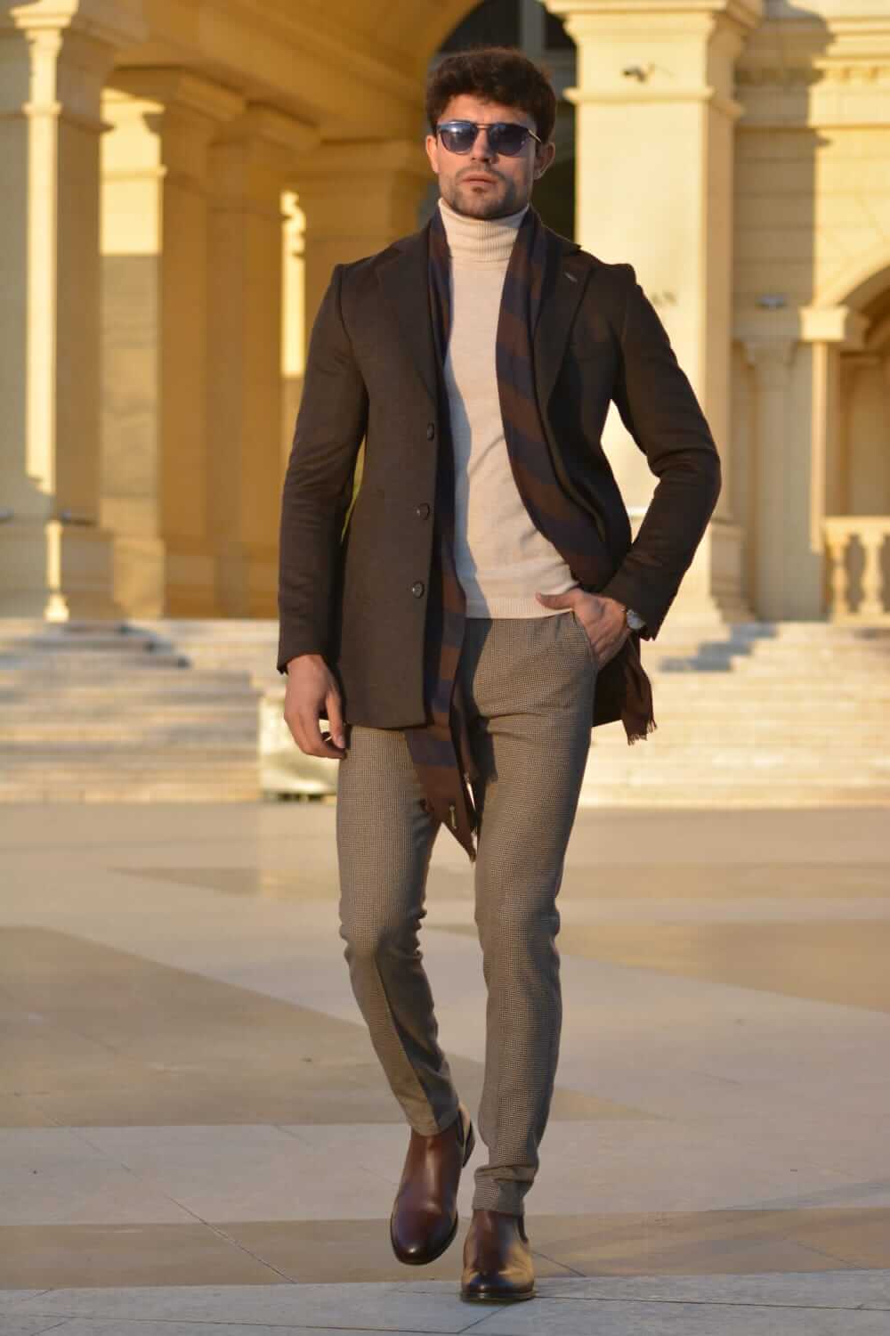 Pentos Brown Wool  Coat - Image 6