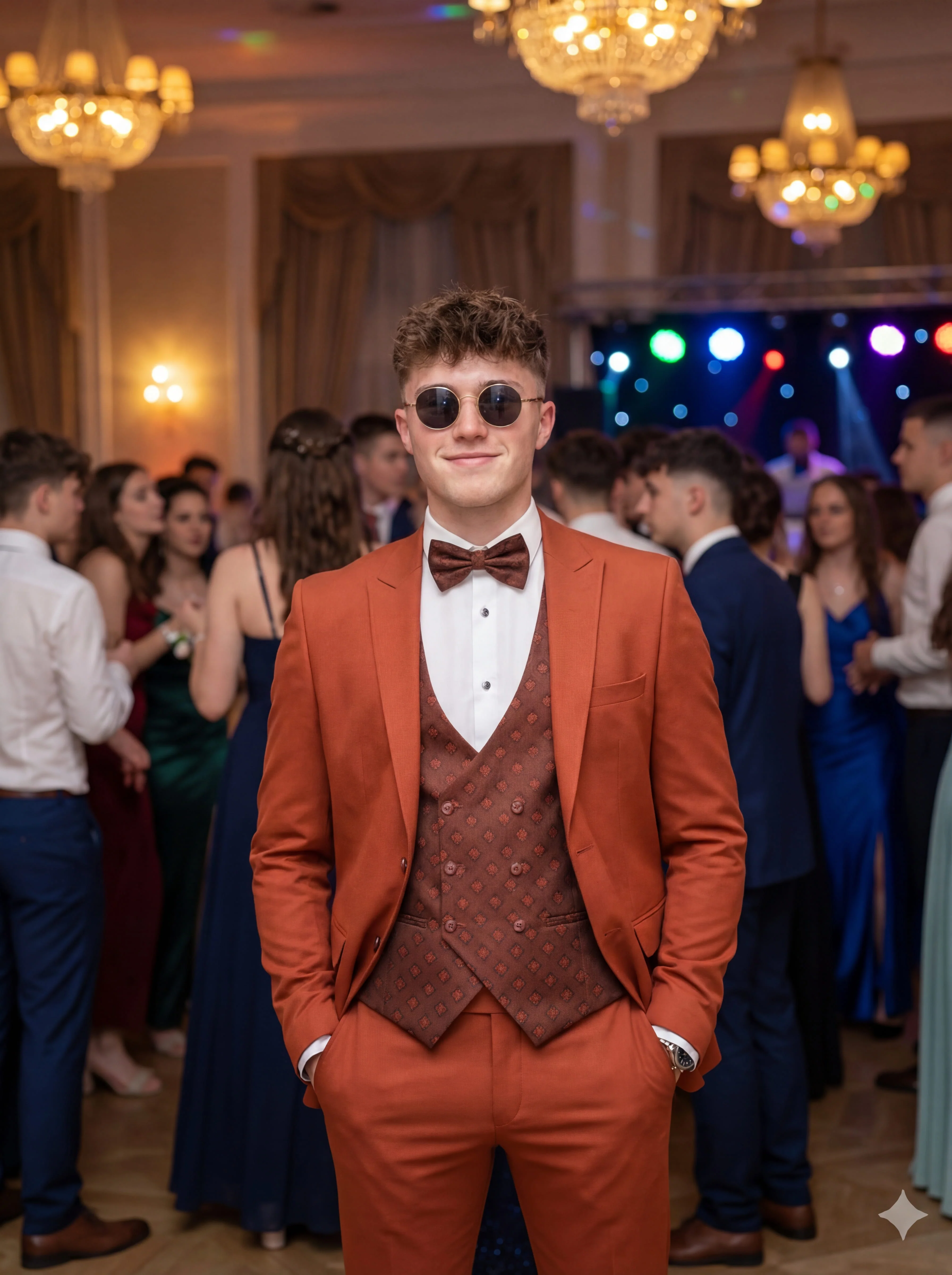 Prom Mosaic Tile Collar Tuxedo - Image 3