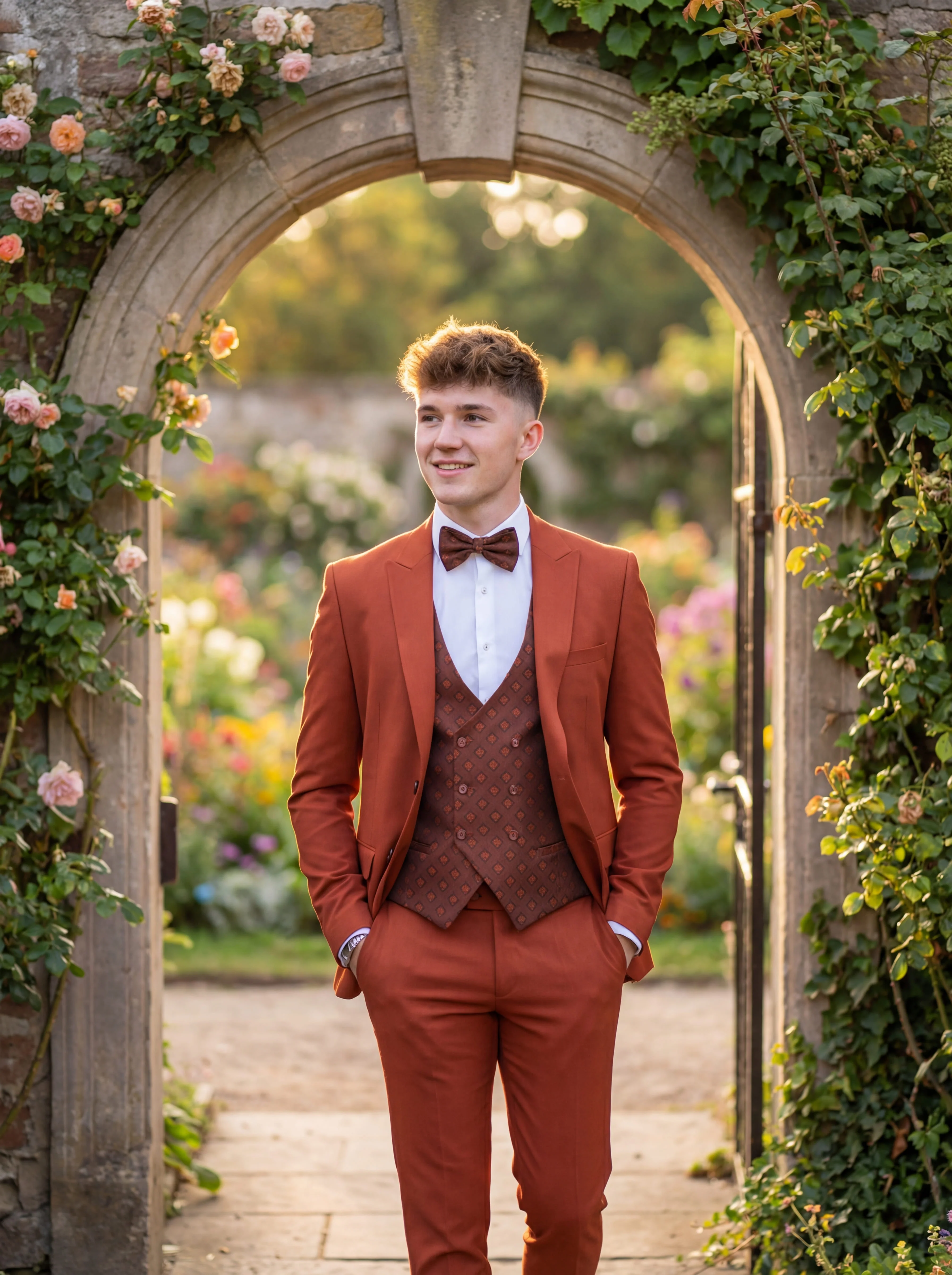 Prom Mosaic Tile Collar Tuxedo - Image 5