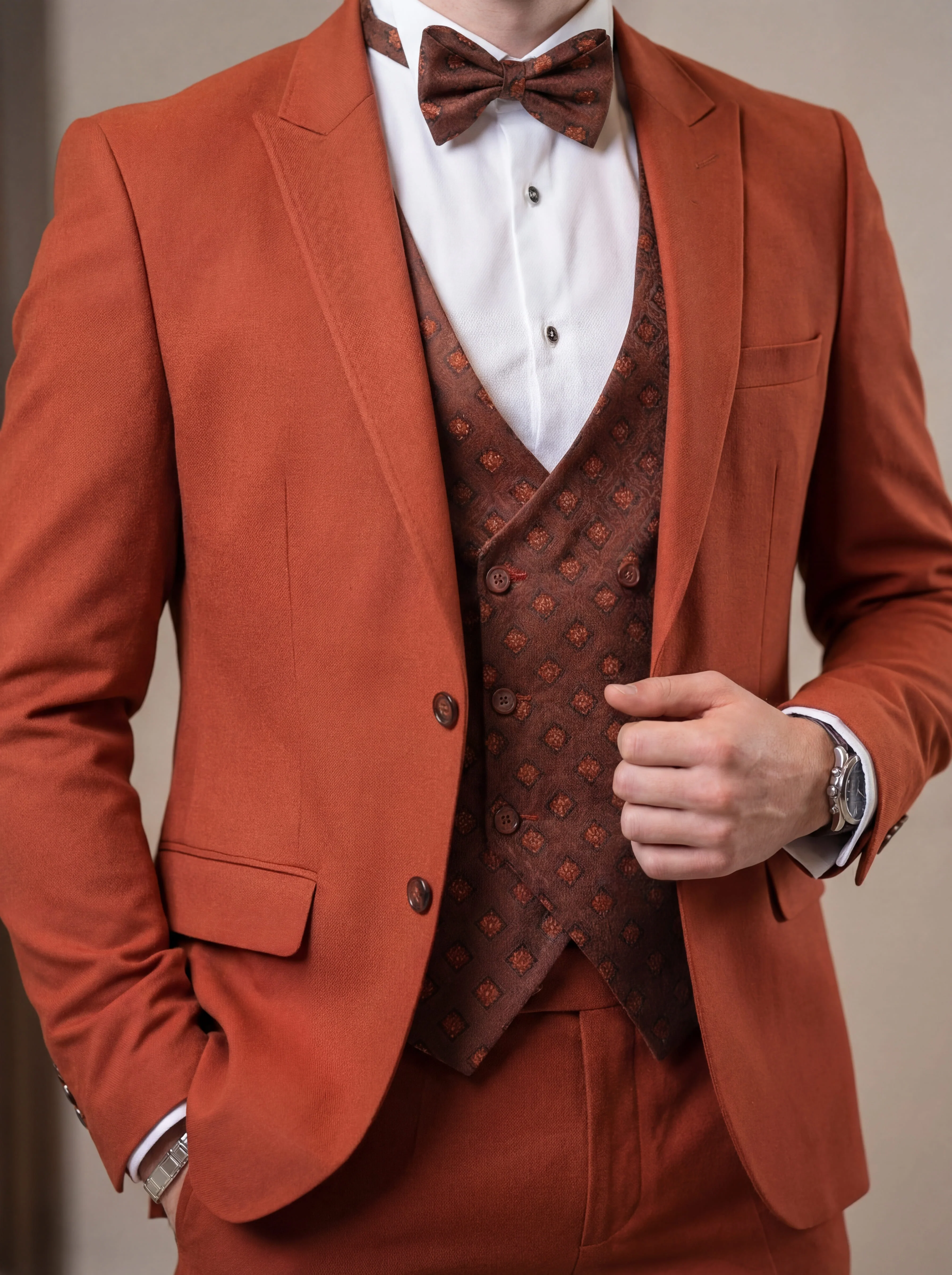 Prom Mosaic Tile Collar Tuxedo - Image 7