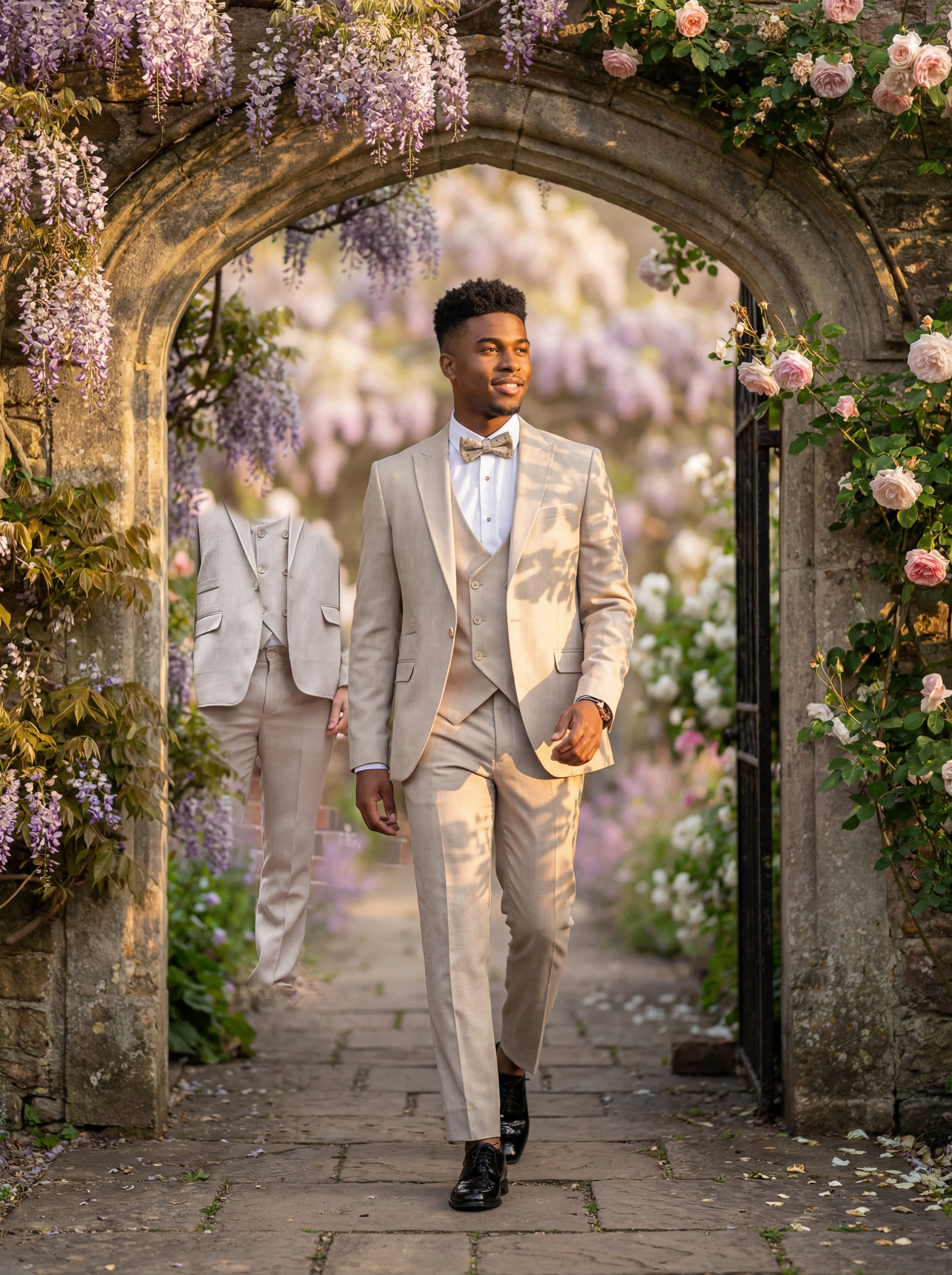Ravishing Beige Teen Prom Tuxedo - Image 4