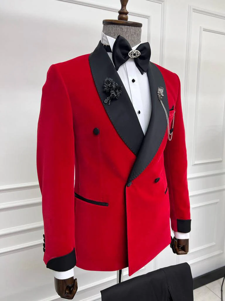 Red Double Breasted Tuxedo - Image 7