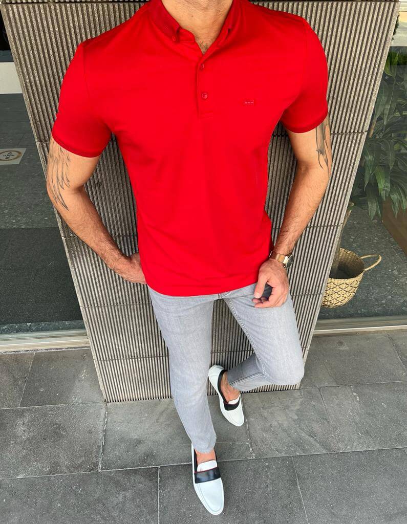 Red Polo T-Shirt - Image 3