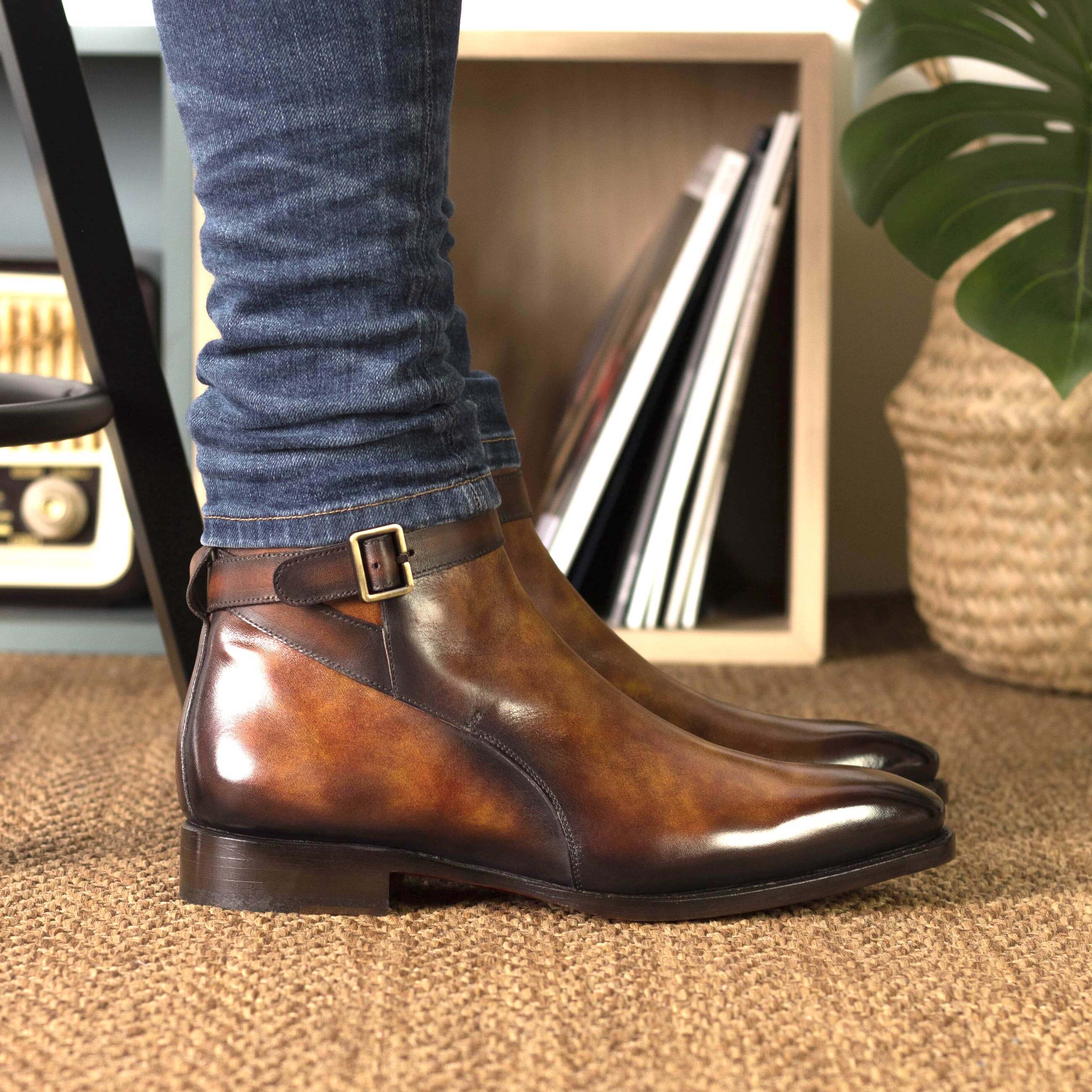Savile Fire Patina Jodhpur Boots | Made-to-Order Bespoke Men's Boots. - Image 2
