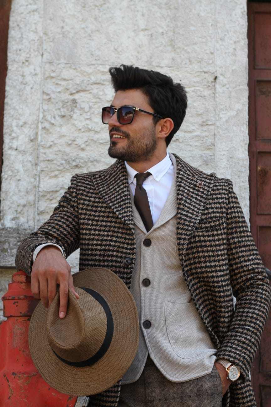 SLIM-FIT CAMEL WOOL COAT - Image 4