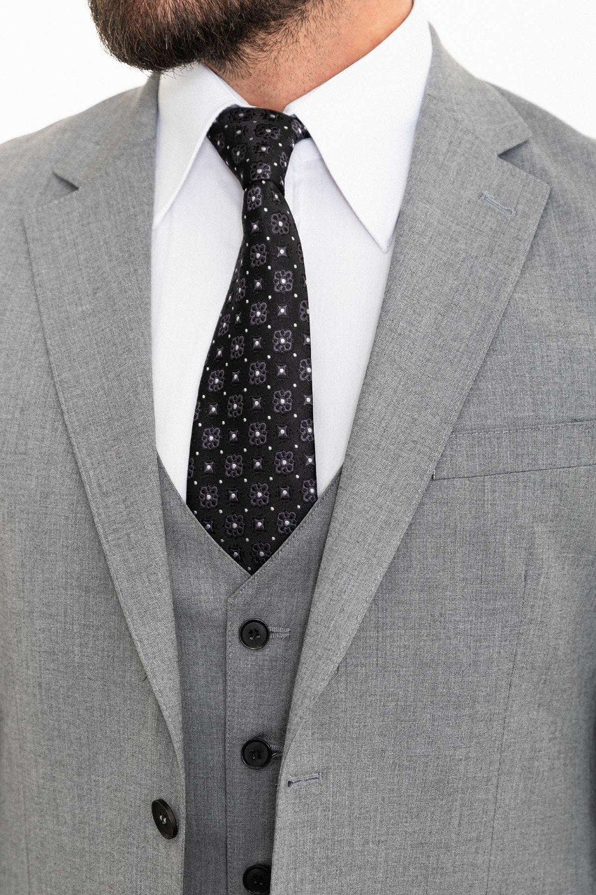 Slim Fit Gray Suit. - Image 4