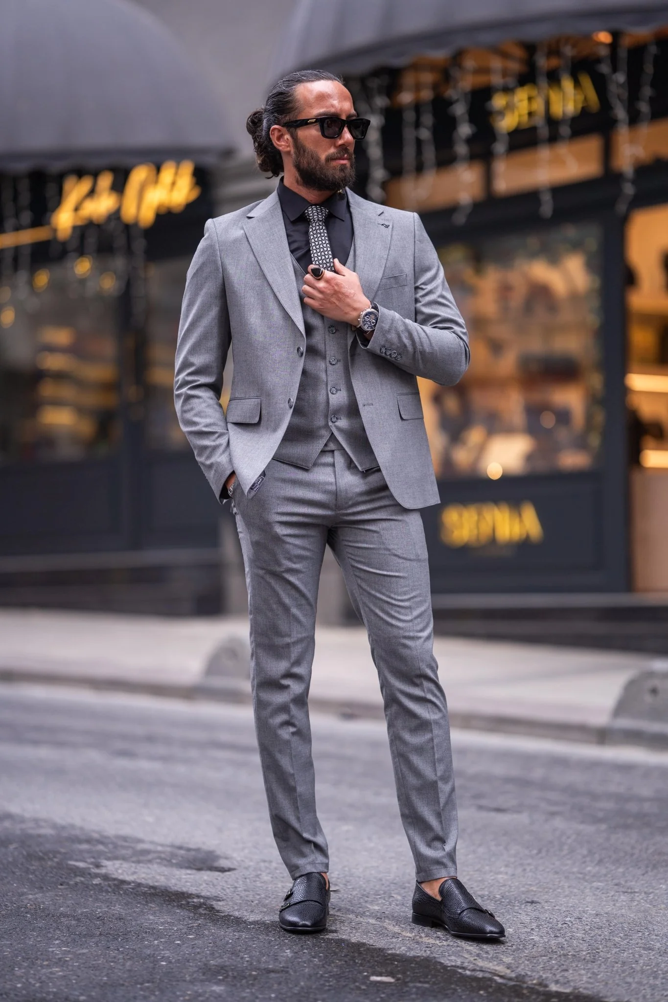 Janeiro Slim Fit Gray Suit - Image 3
