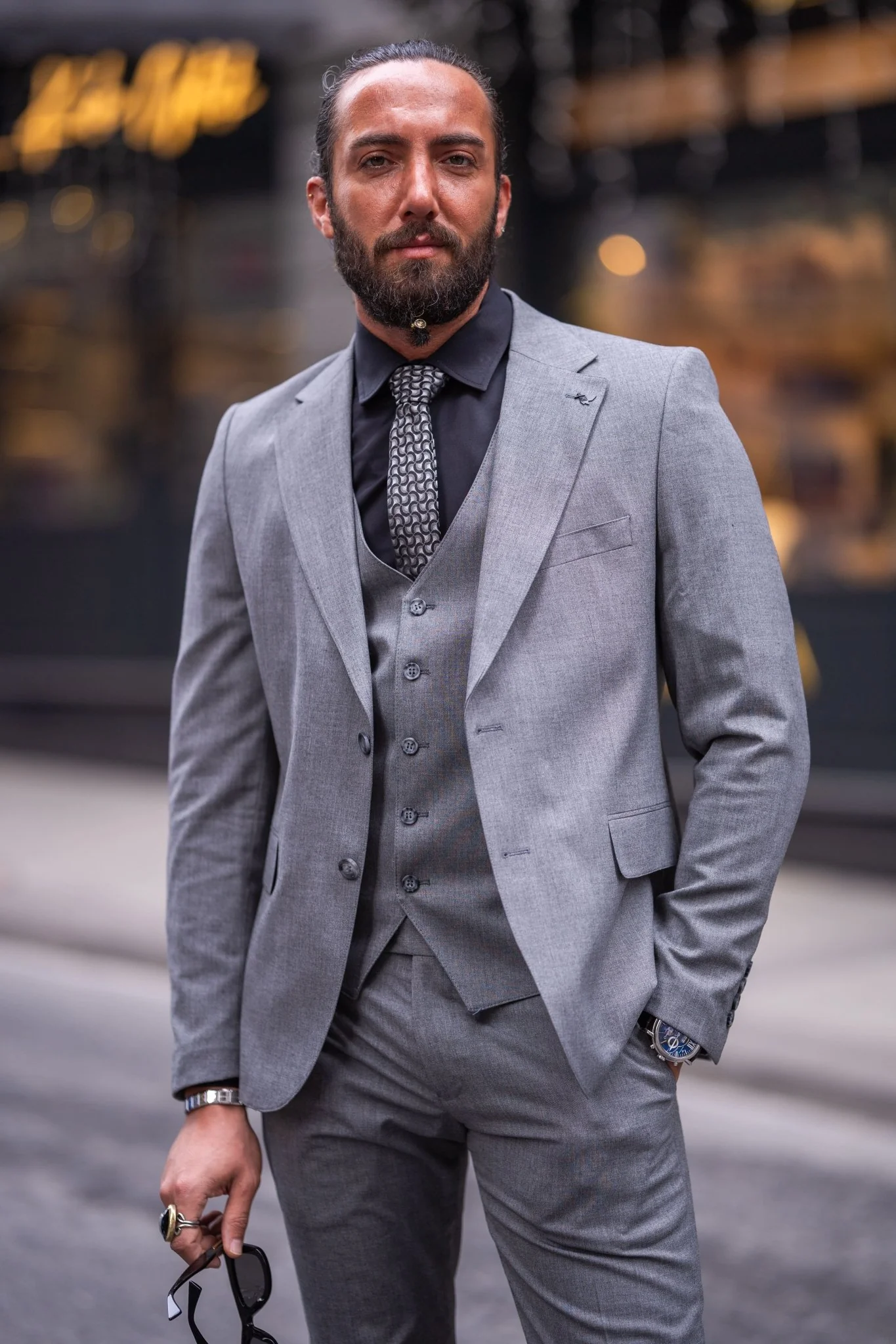 Janeiro Slim Fit Gray Suit - Image 5