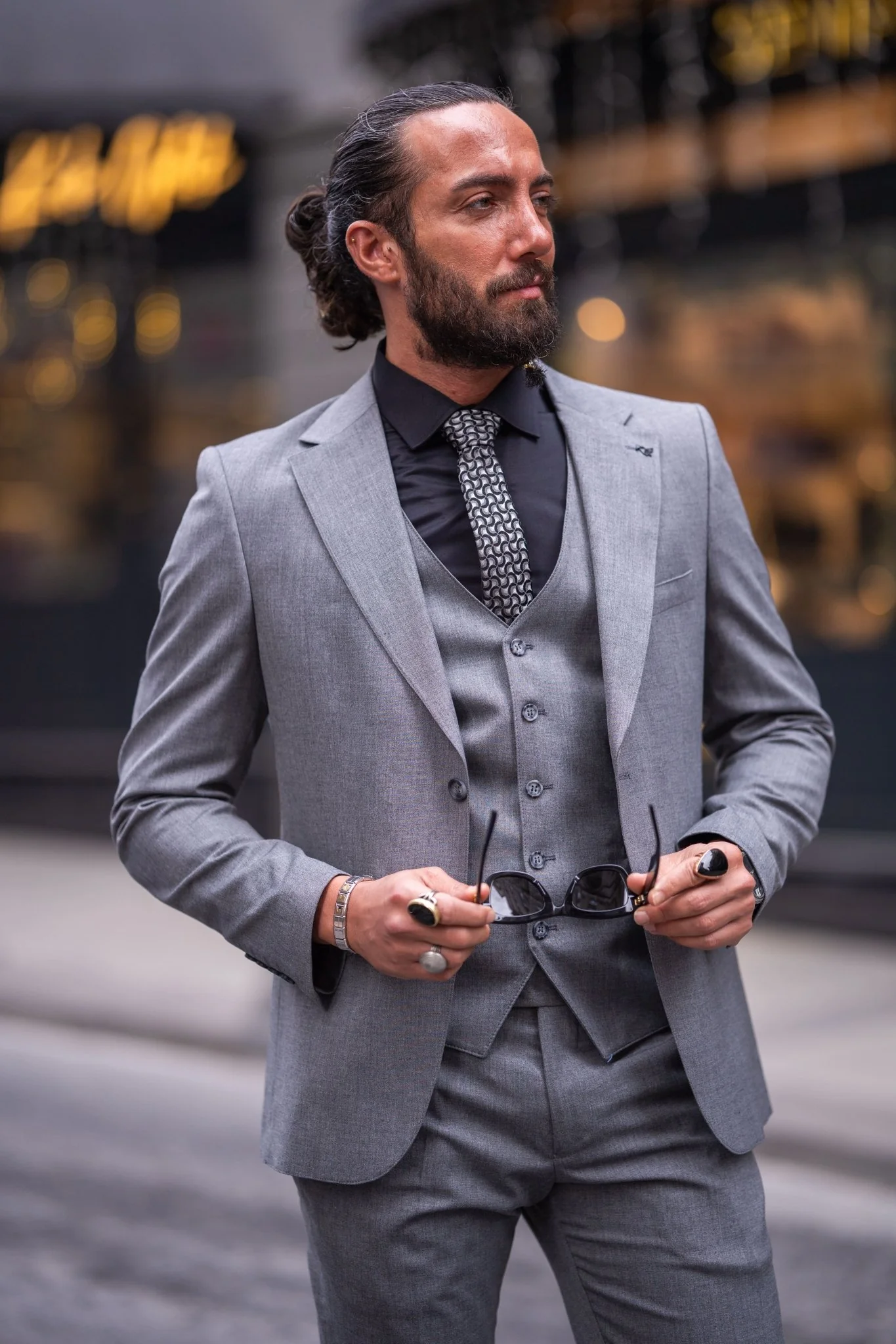 Janeiro Slim Fit Gray Suit - Image 6