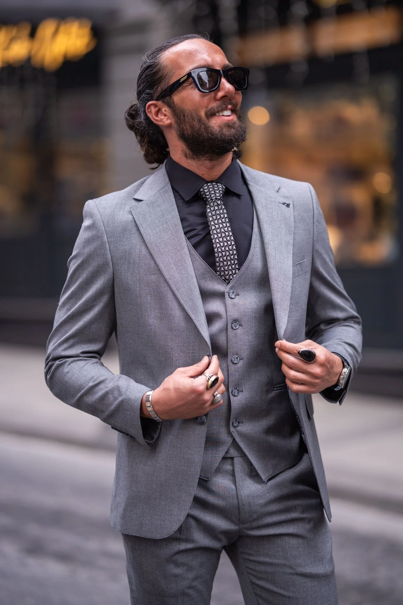 Janeiro Slim Fit Gray Suit - Image 7