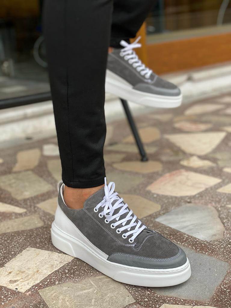 Zurich Suede Gray Lace-Up Sneakers