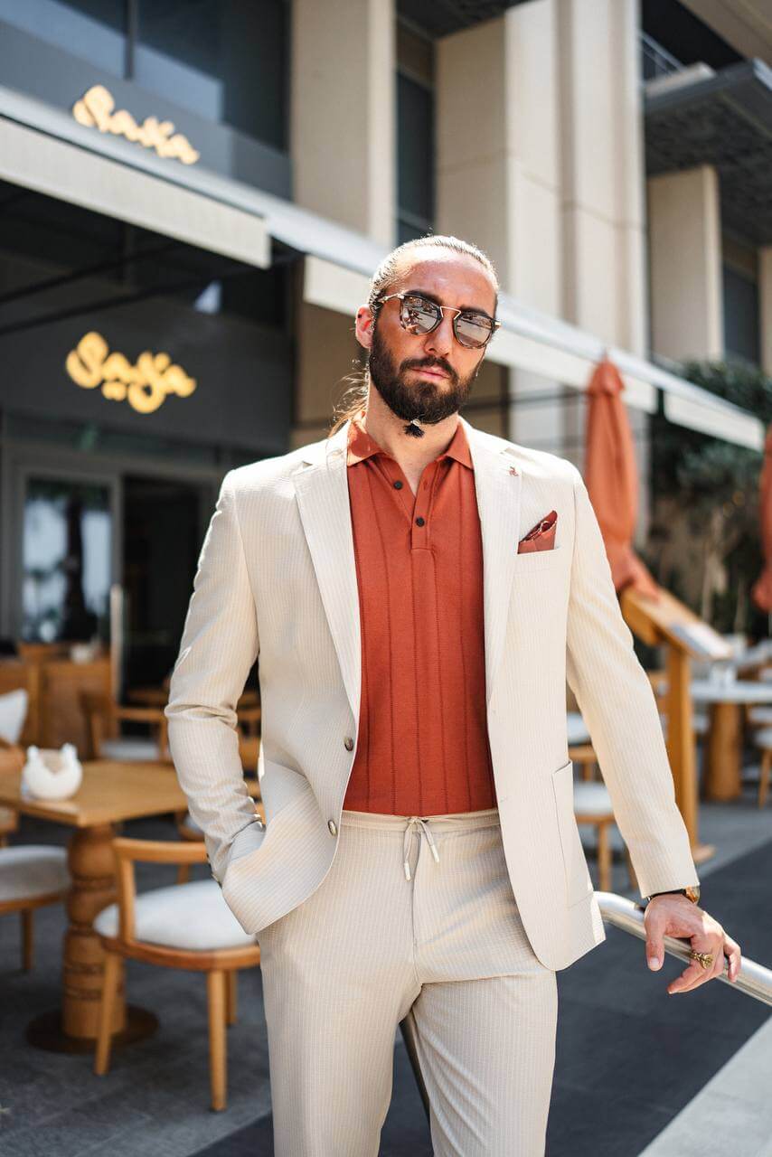 The Riviera Suit – Beige Summer Suit for Men - Image 3