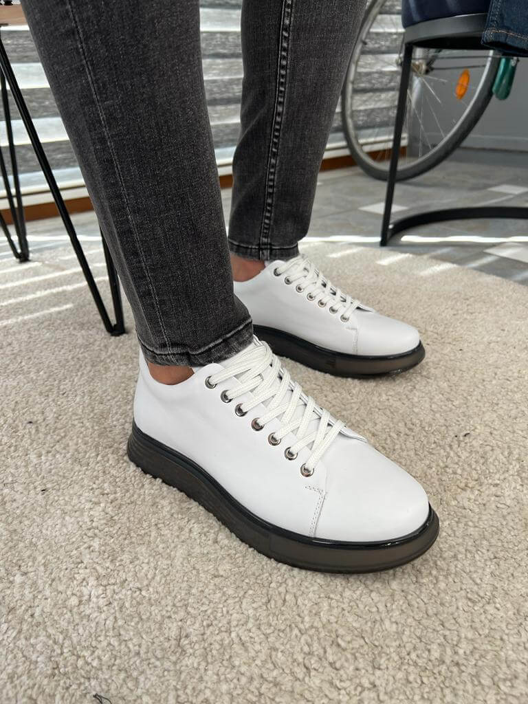 Capri Edition Tigris White Leather Sneakers. - Image 5