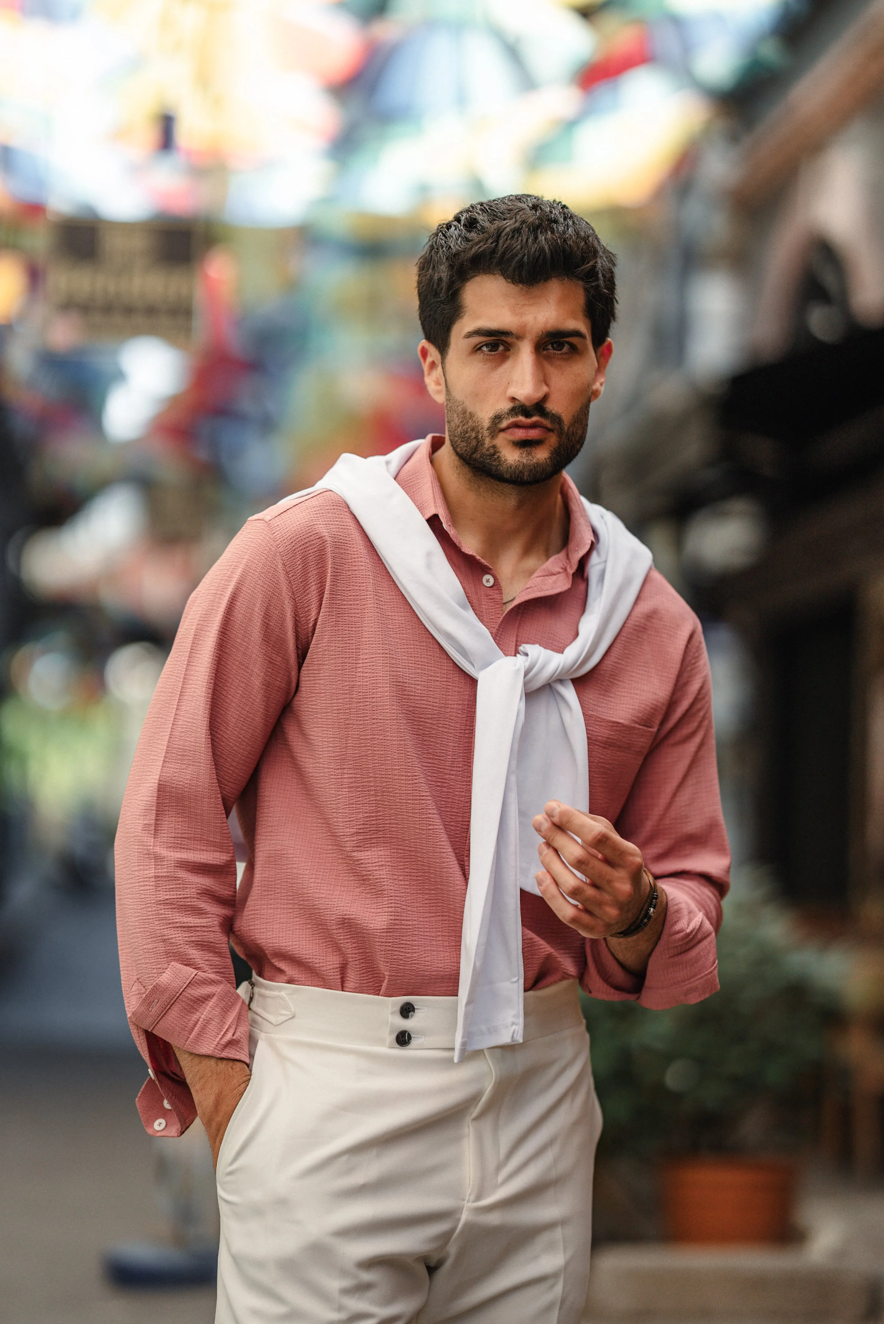 Tulum Pink Linen Shirt - Image 3