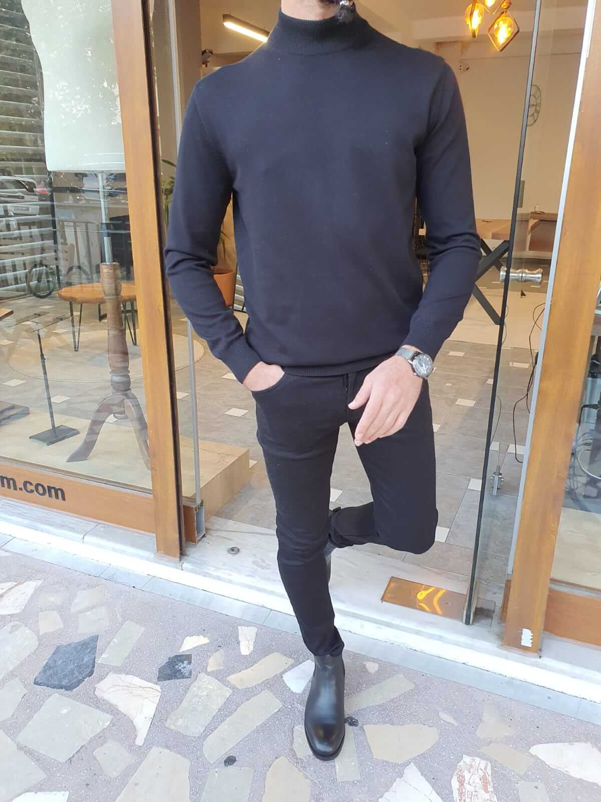 Vale Black Turtleneck - Image 3