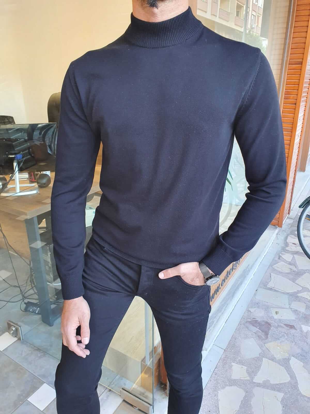 Vale Black Turtleneck - Image 4