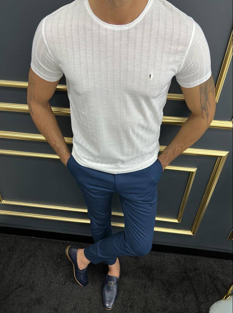 White Crewneck T-Shirt - Image 3