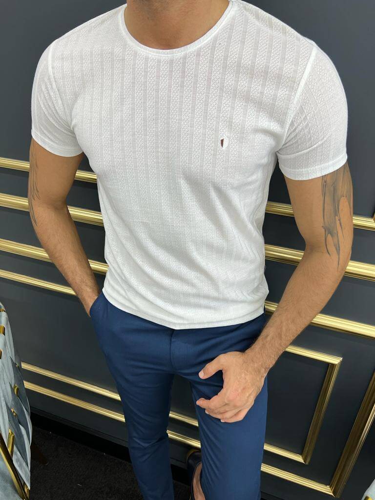 White Crewneck T-Shirt - Image 4